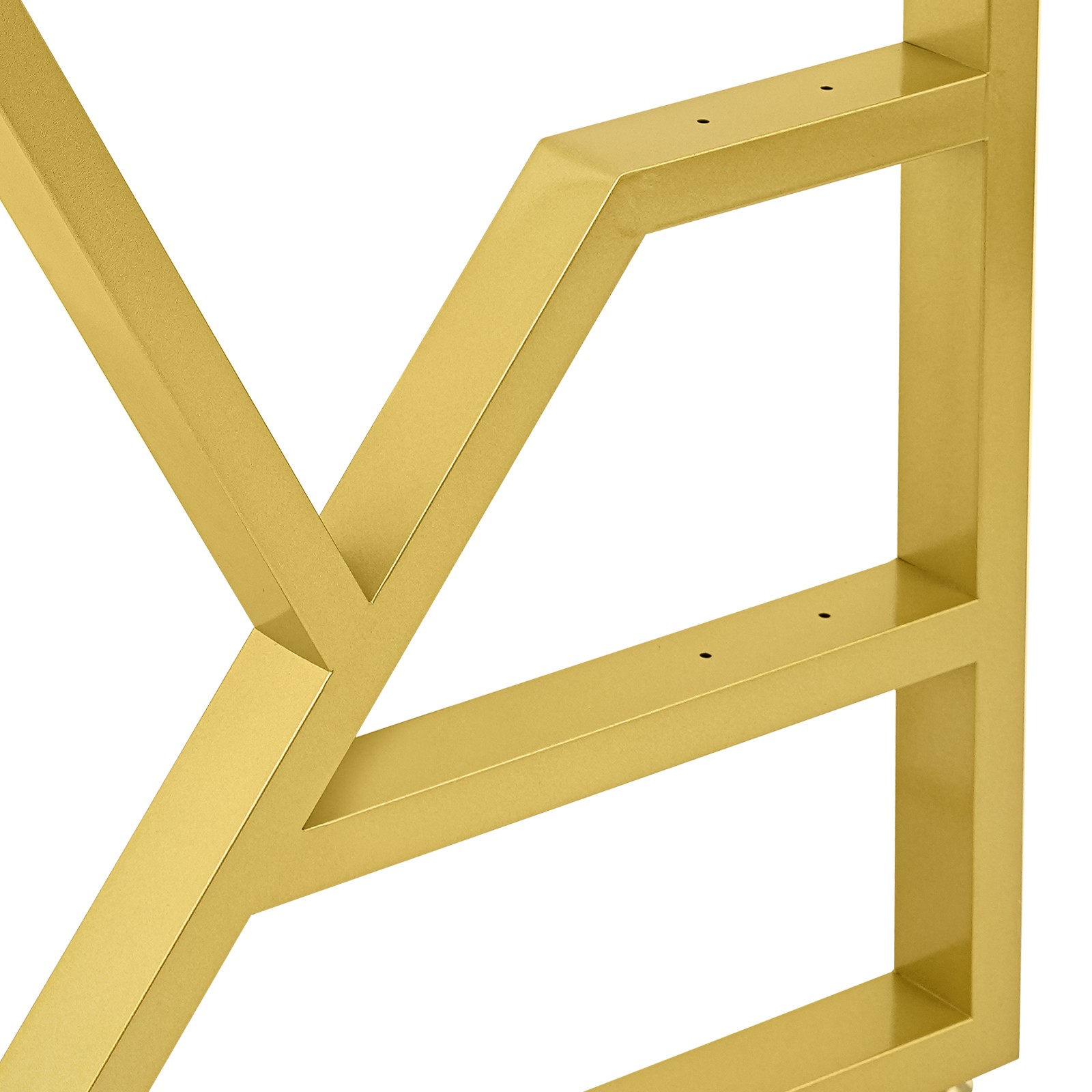 2Pcs 3-Tier Metal Table Legs K-Shaped Table Legs 28-Inch Metal Desk Legs