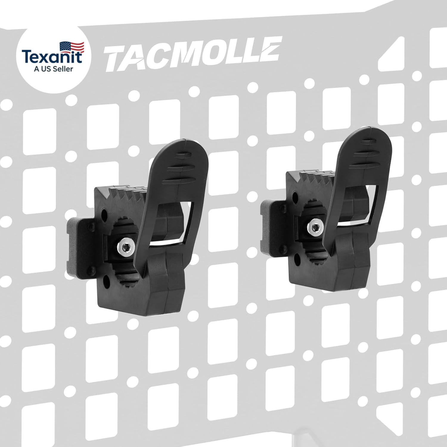 Quick Release Rubber Clamp for MOLLE Panel - MOLLE Accessories Adapter Mount for
