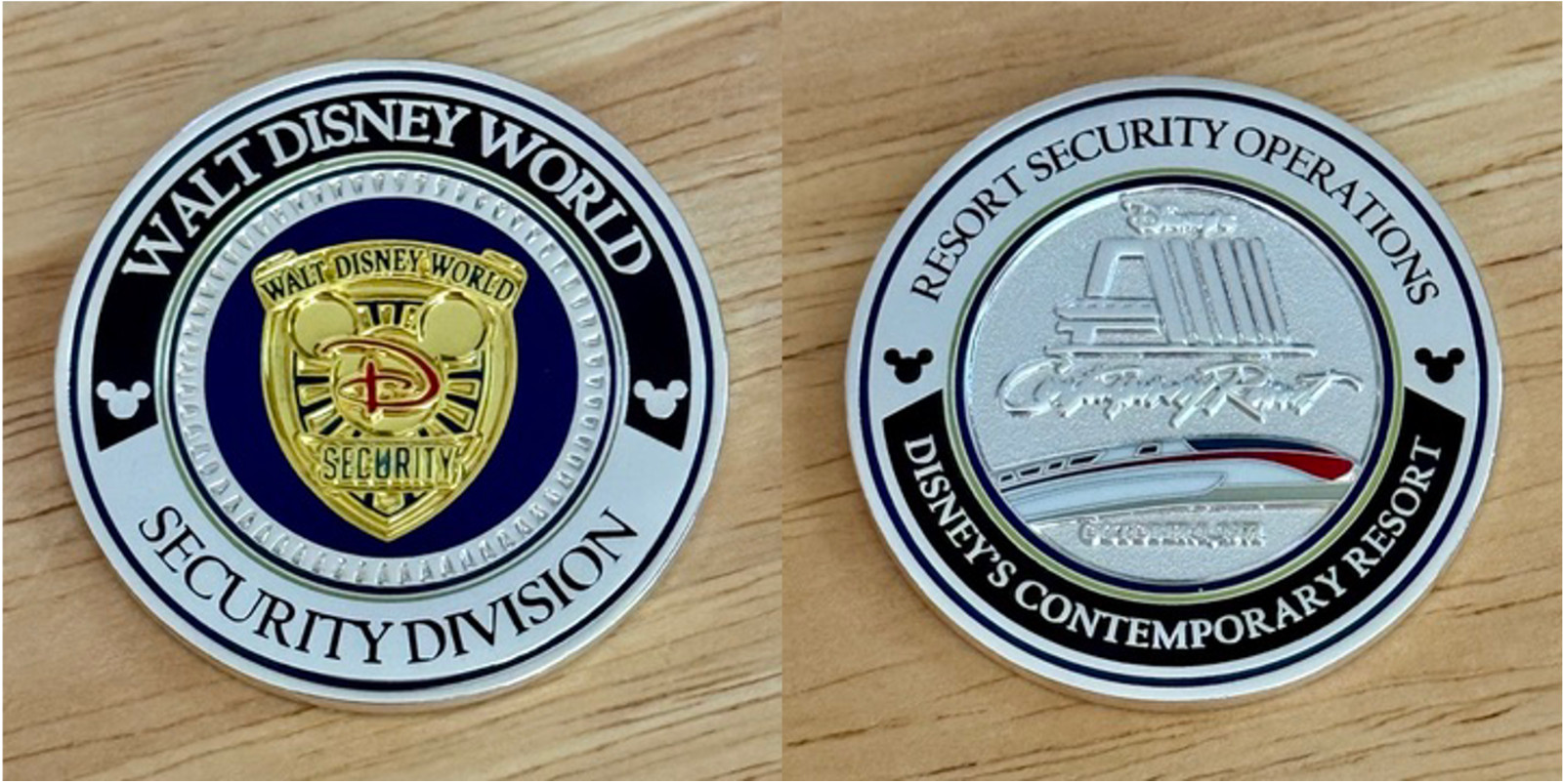 Walt Disney World Security Division Contemporary Resort FL Challenge Coin