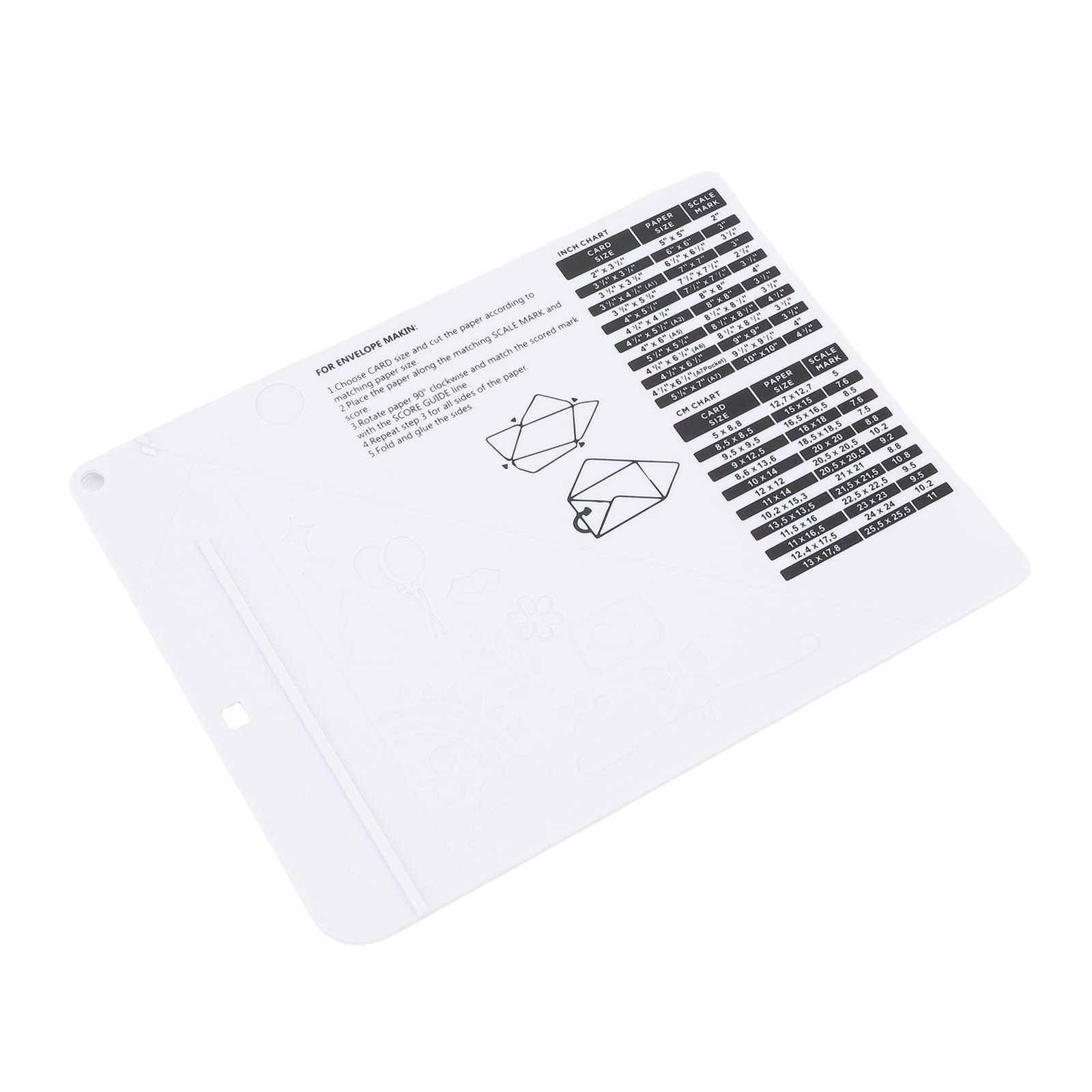 Mini Scoring Board And Bone Folder Set Scrapbooking Embossing Craft Tool