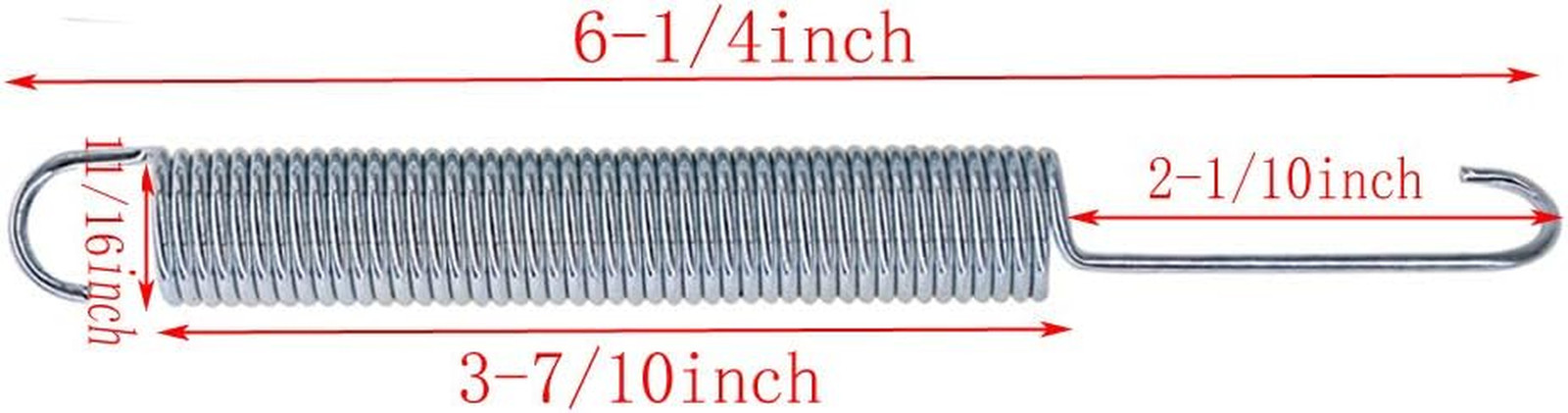 6-1/4 Inch Replacement Recliner Sofa Chair Mechanism Tension Springs (Pack of 2)