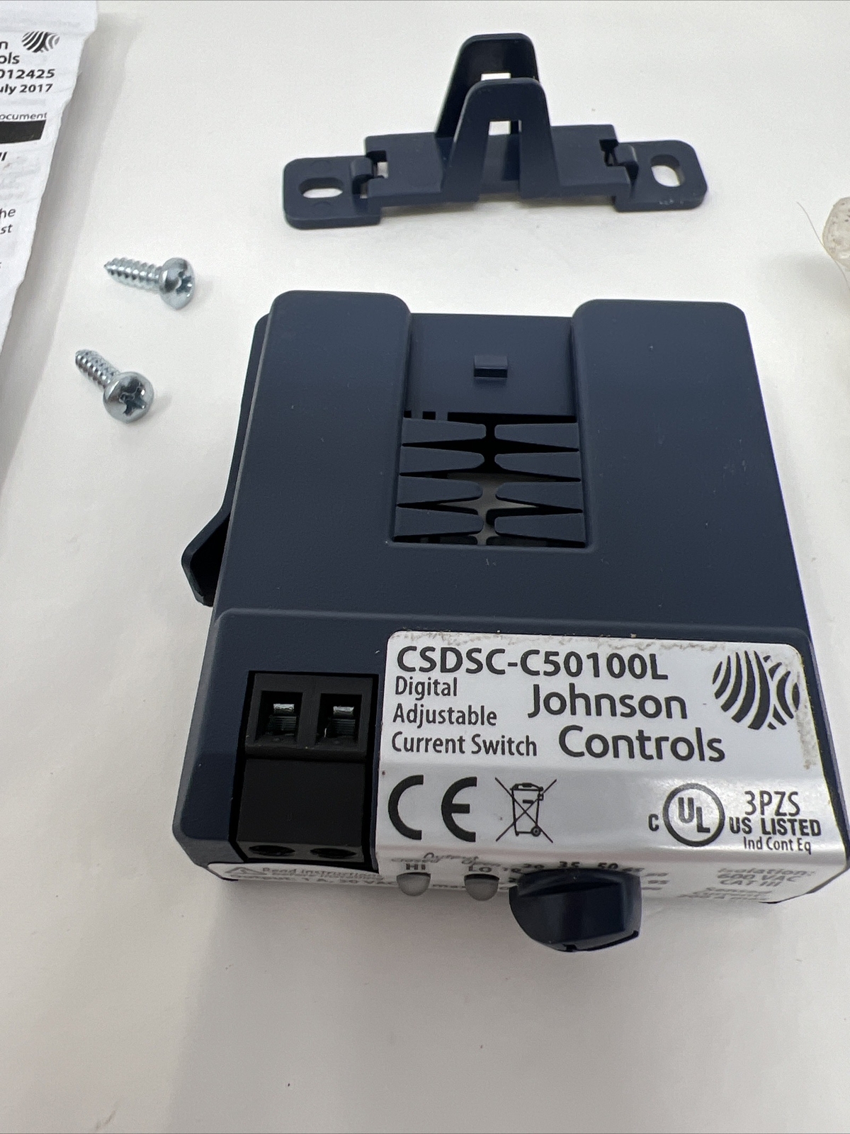 Johnson Controls CSDSC-C50100L0 Current Sensing Relay; 0.50-10A; Self Powered