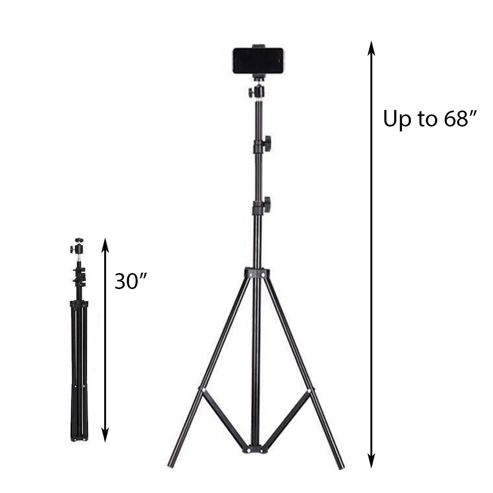 10" LED Ring Fill Light w/Stand & Mount Kit for Camera Phone Selfie Video Stream