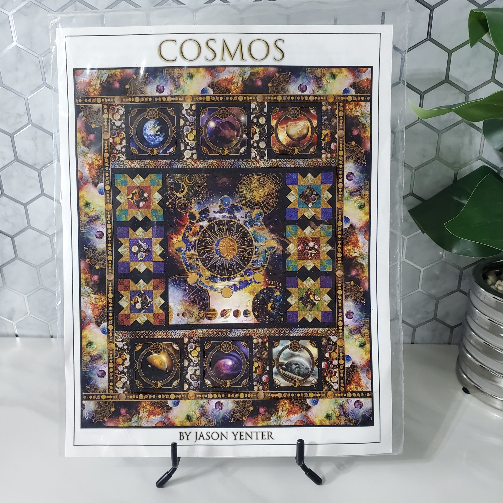 Cosmos by Jason Yenter Quilt Pattern Planet Sun Finished Size 75 1/2" x 91 1/2"