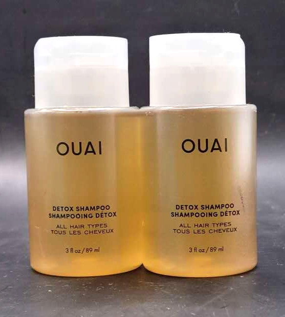 LOT OF 2 OUAI DETOX SHAMPOO TRAVEL SIZE ALL HAIR  TYPE 3FL OZ/89ML*2
