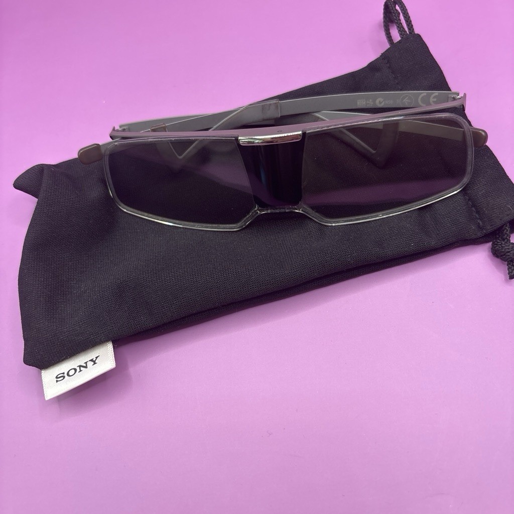 Sony Active Shutter Technology 3D Glasses Black w/ Case/Pouch
