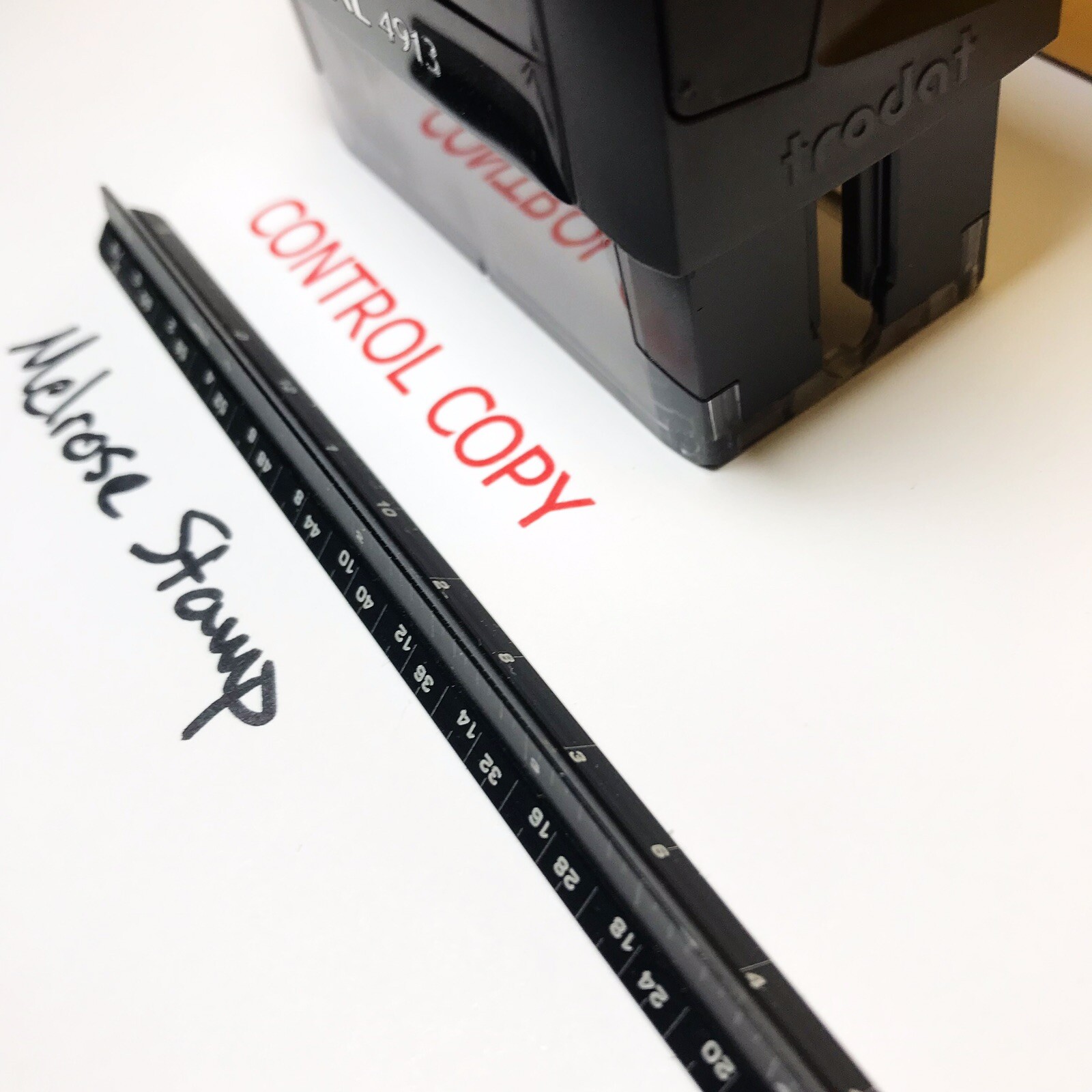 Control Copy Rubber Stamp Red Ink Self Inking Ideal 4913