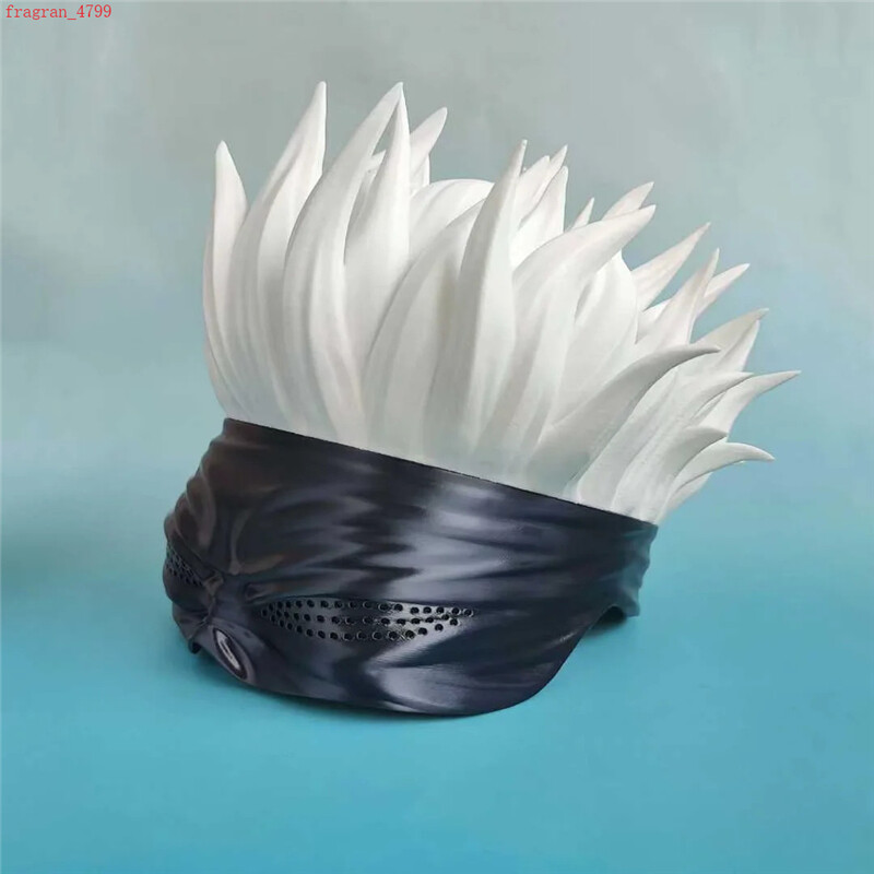 Anime Jujutsu Kaisen Gojo Satoru Cosplay Helmet Mask 1:1 Wearable Model Ornament