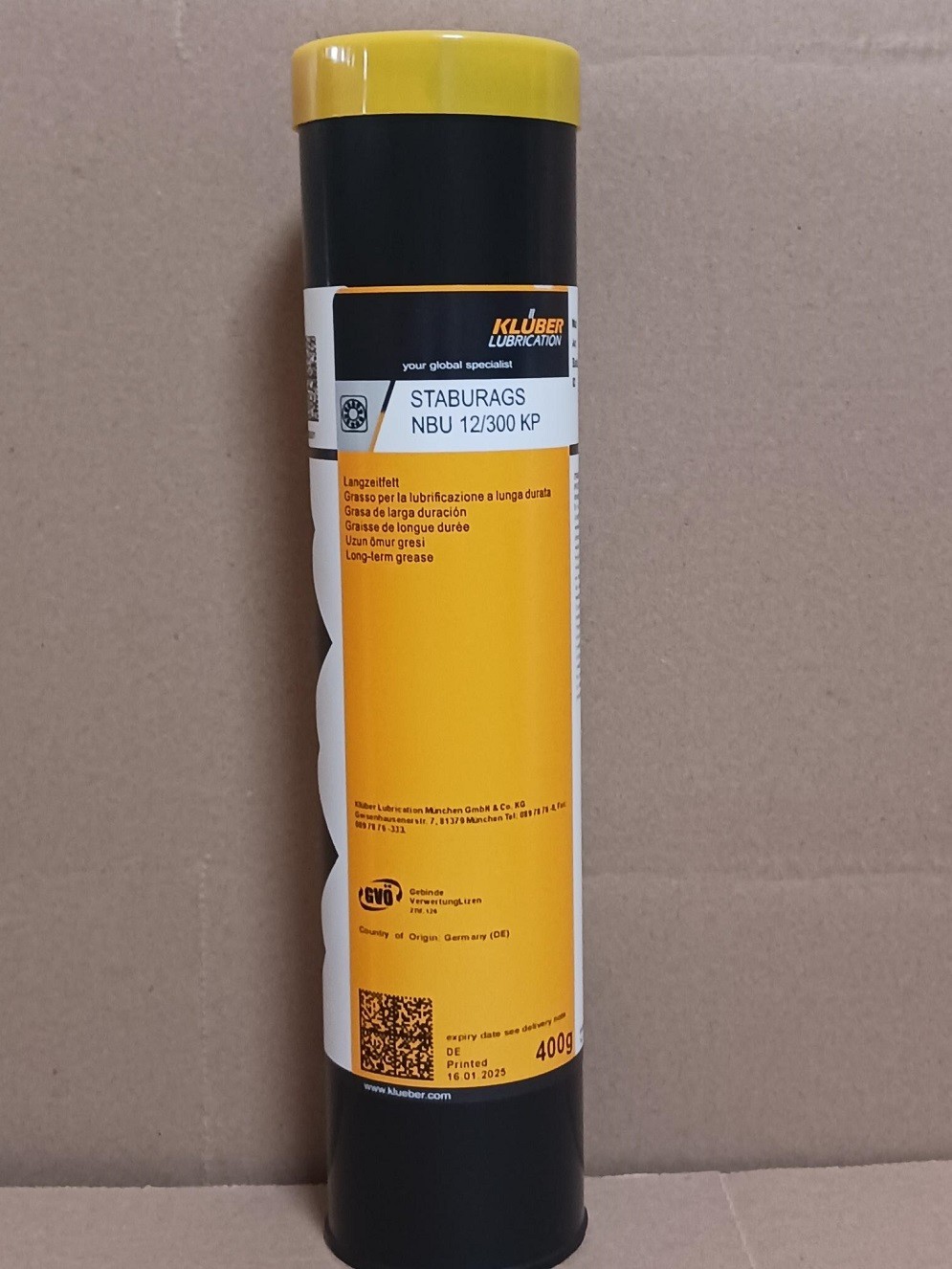 KLUBER Staburags NBU 12/300 KP Grease 400g ( 14.1 oz) NBU12/300KP New free ship