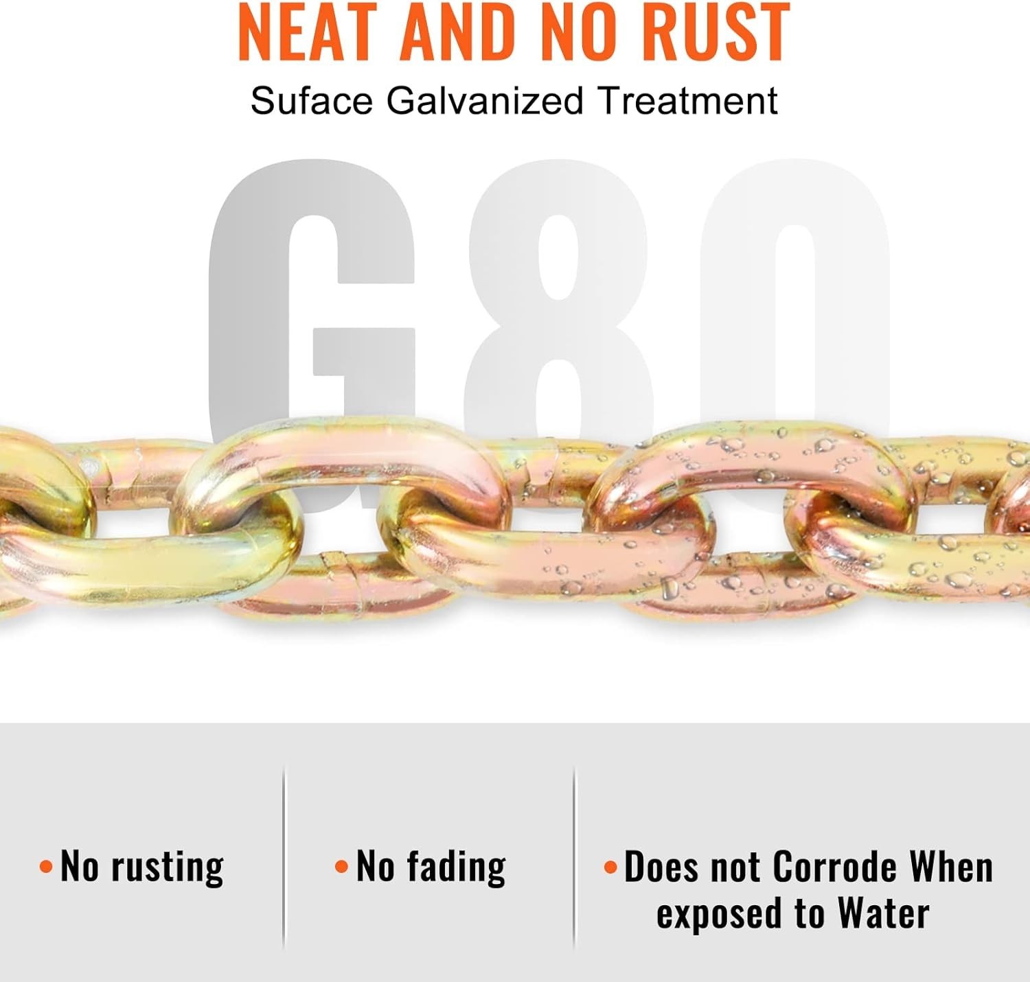 Secure 3/8'' x 20' G80 Logging Chain with Grab Hooks – Reliable for Transporting