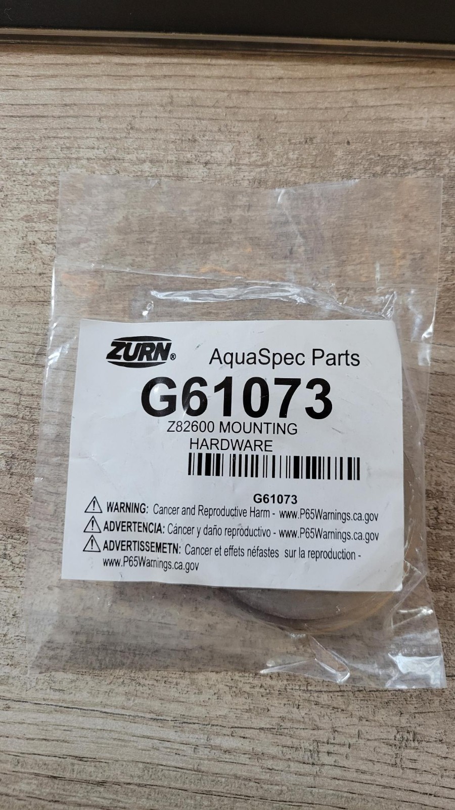 Zurn G61073 Hardware Kit - New