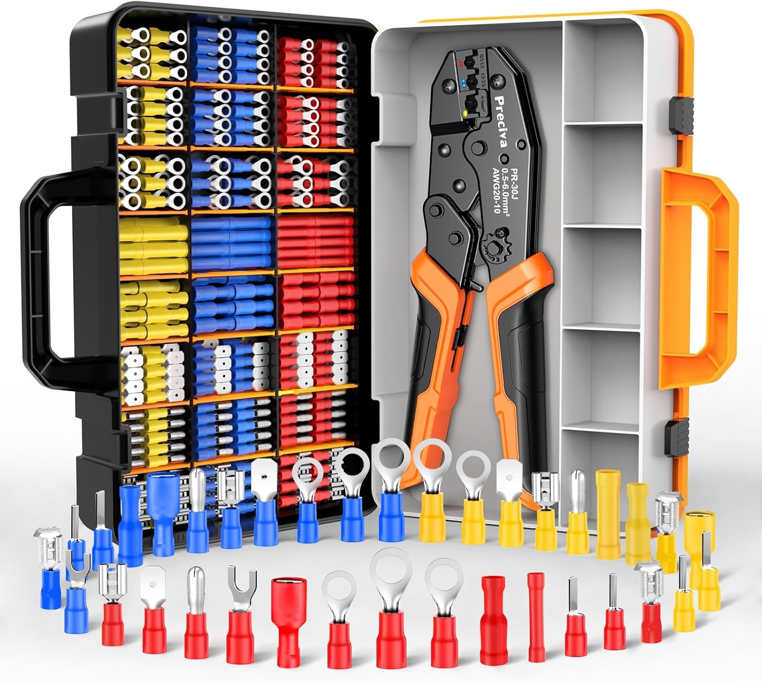 AWG20-10 Ratchet Crimper Tool for Insulated Wire Connectors and Terminals