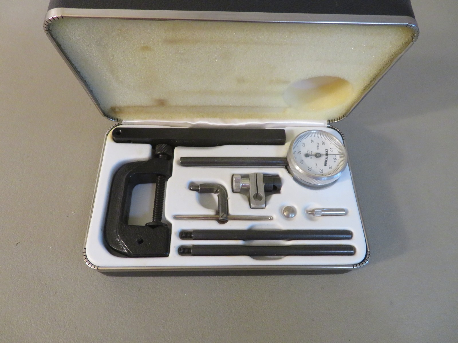 Vintage Sears Craftsman dial indicator Set Complete Tool Machinist NICE!