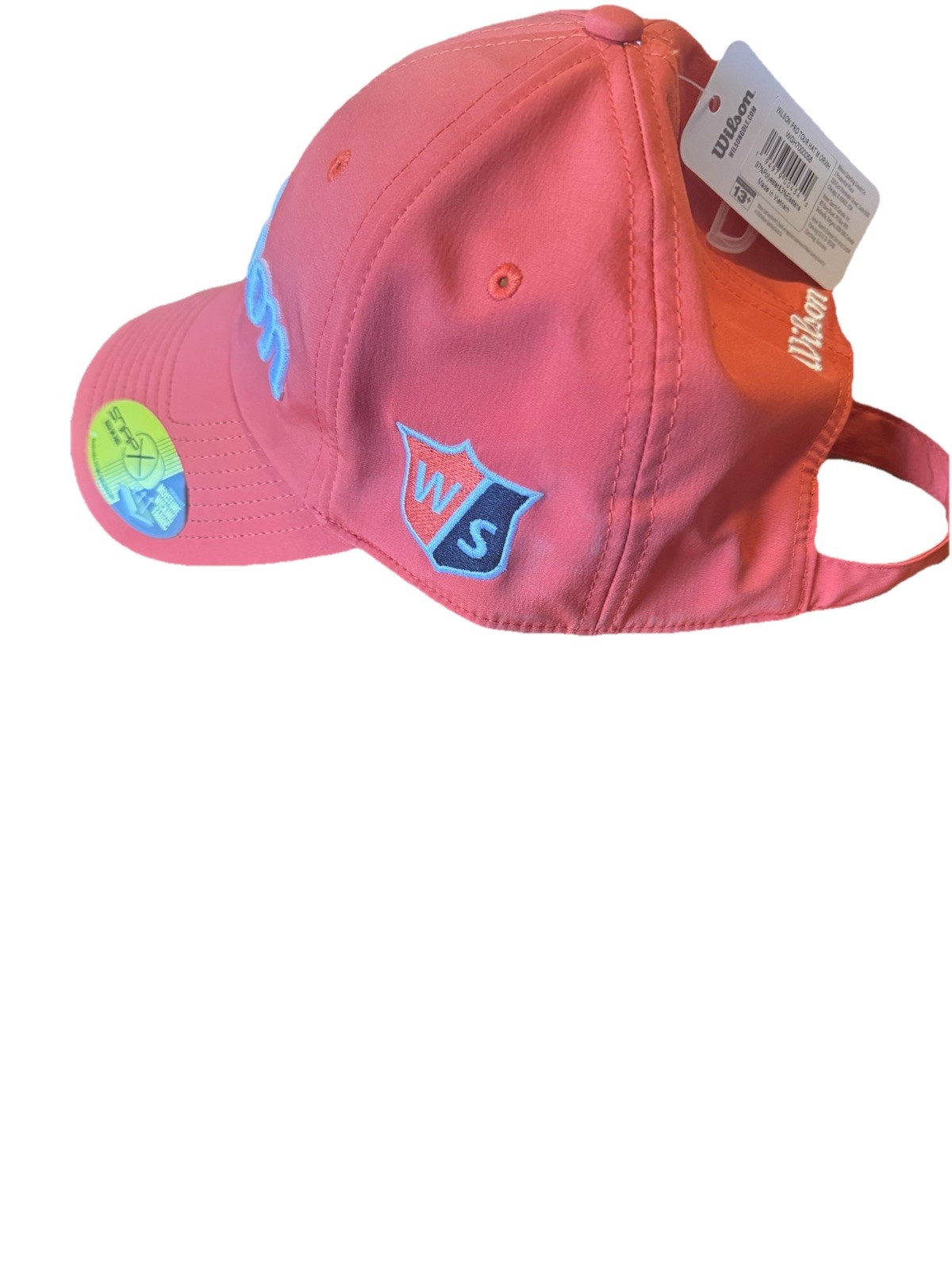 Wilson Pro Golf Hat Moisture Wicking Fabric Adjustable Orange
