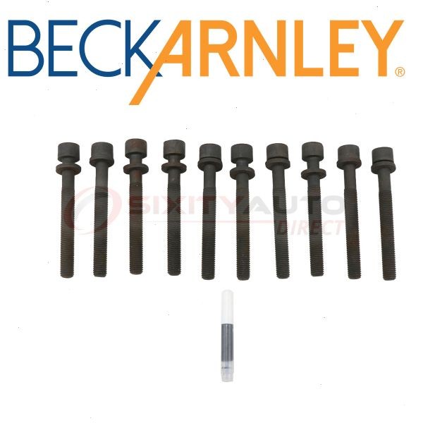 Beck Arnley Engine Cylinder Head Bolt Set for 1988-1990 Audi 80 - Block  tc