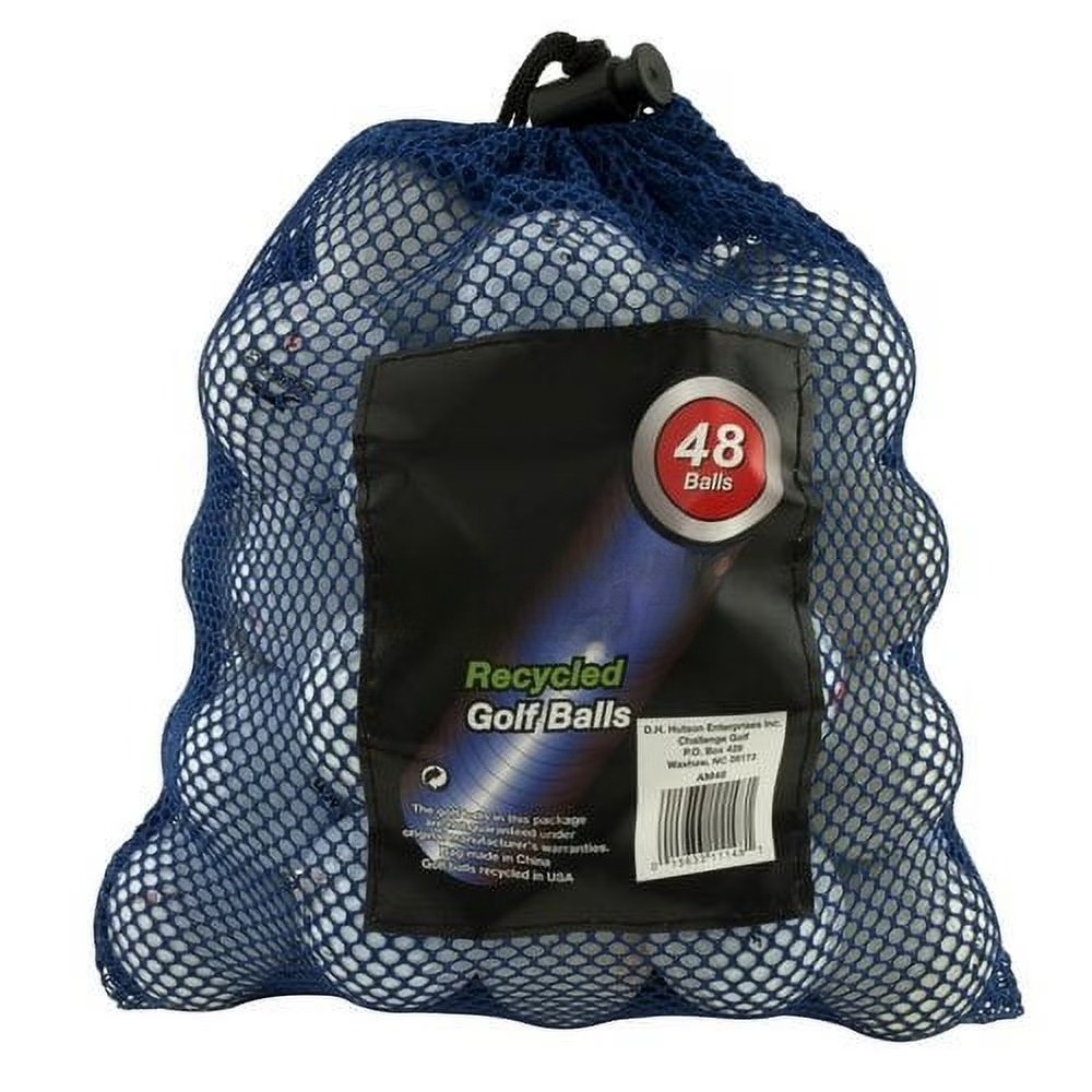Recycled Golf Balls, Assorted Colors, 48 Pack, ionomer