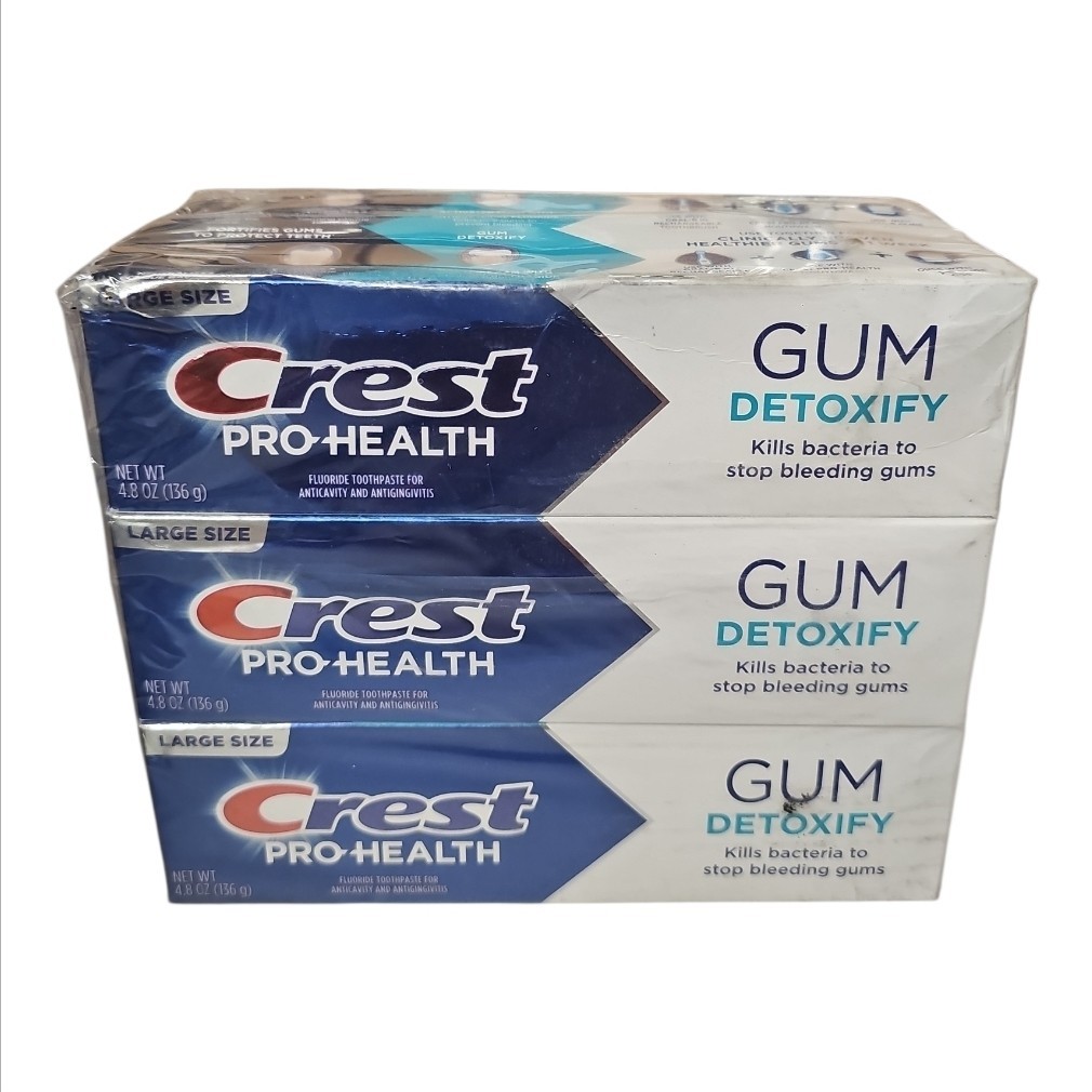 6 Pack Crest Pro-Health Gum Detoxify Deep Clean Toothpaste 4.8 oz Large Size