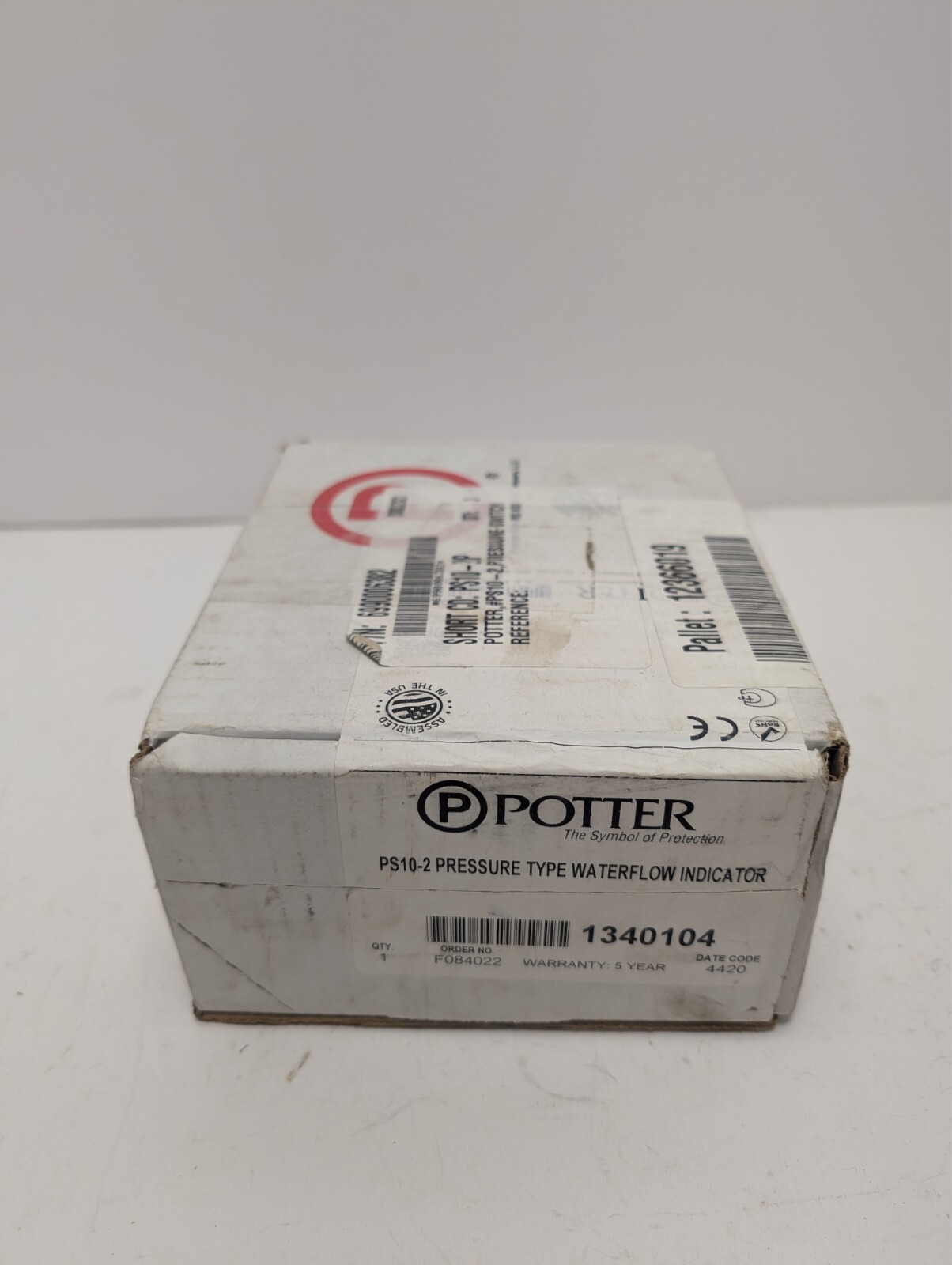 Potter Electric PS10-2 Pressure Type Waterflow Indicator Switch