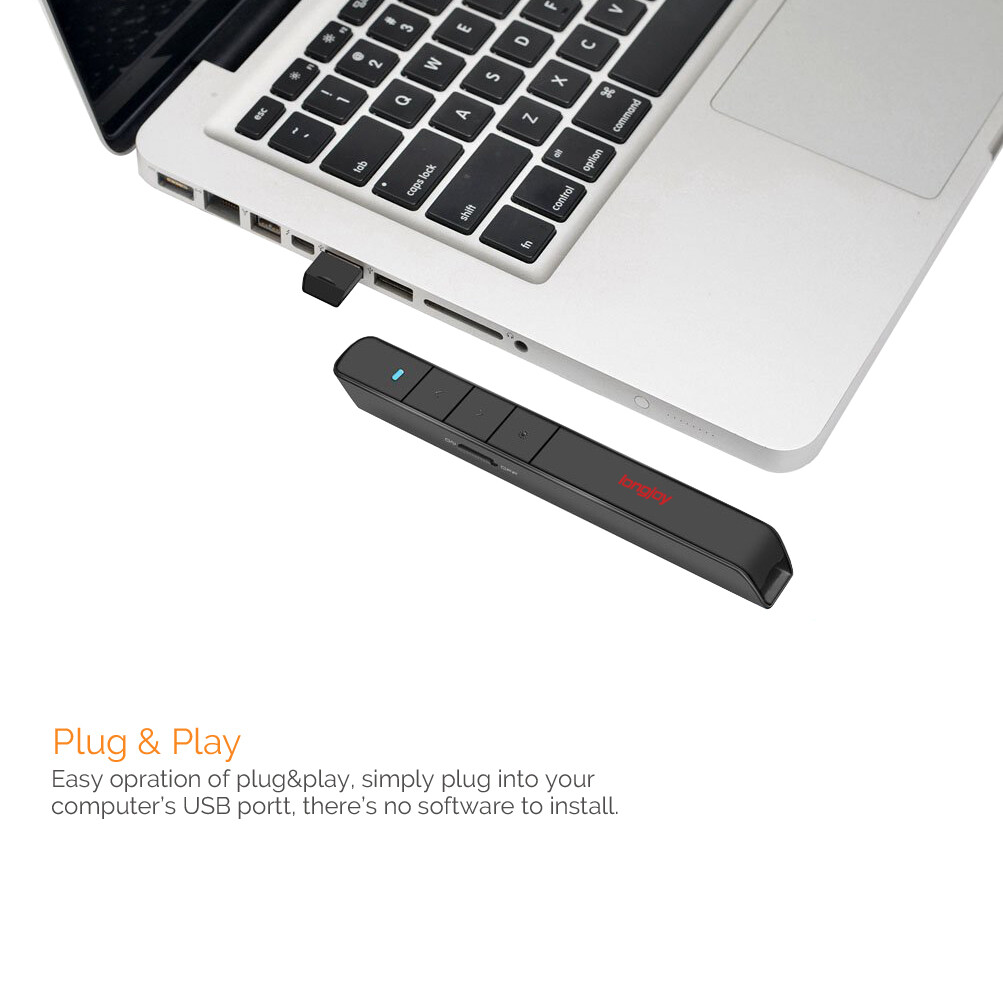 Longjoy Presentation Remote Control Red Laser Clicker