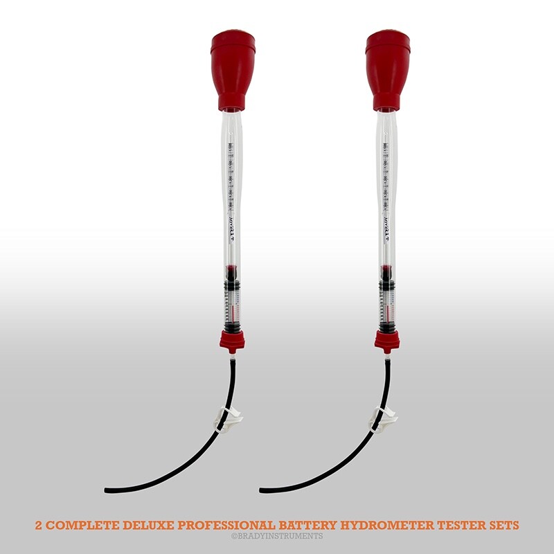 2 Complete Deluxe Professional Battery Hydrometers / Tester Set,  Backup Set!!