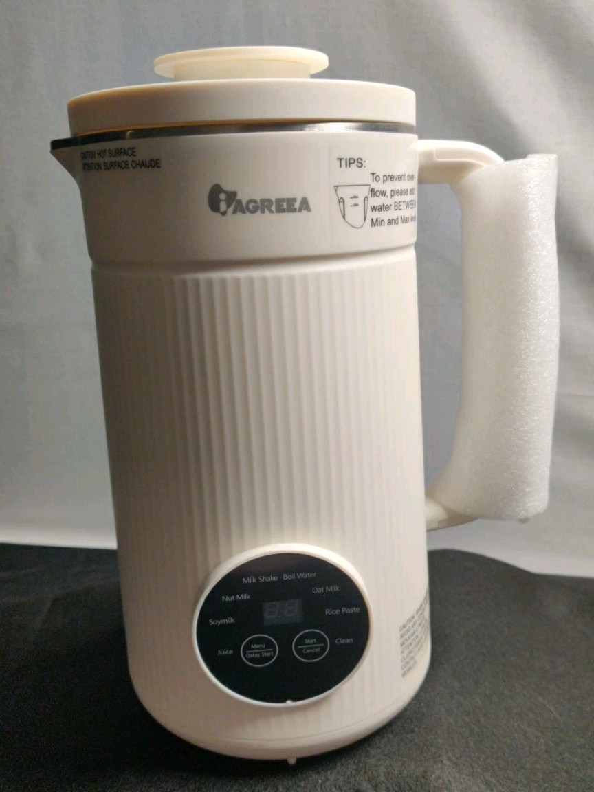 AGREEA Soy Milk Maker Automatic Nut Oat Milk 35oz Stainless Steel HB B10KW1
