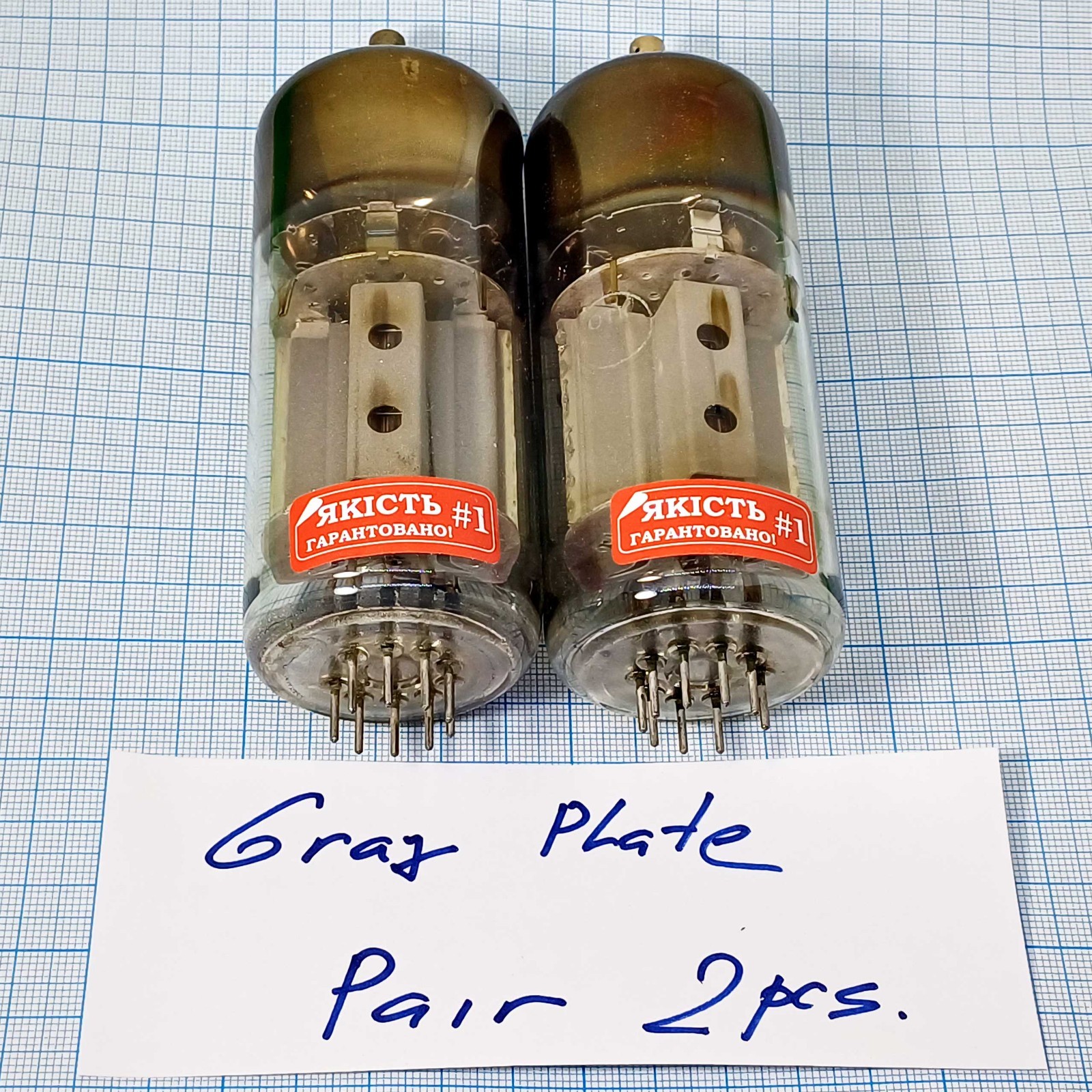 2PCS x 6P42S  TESTED ~ BIG FLASK ~ SVETLANA OUTPUT  TETRODE ~ EL509 ~ 6KG6   DDP