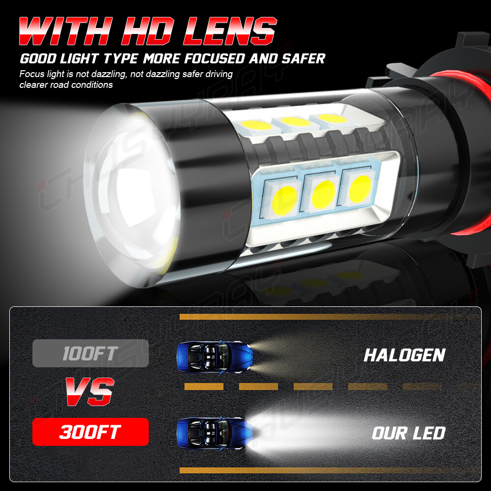 For Jeep Patriot 2010-2017 LED Headlight High Low Beam Fog Light Bulb Combo
