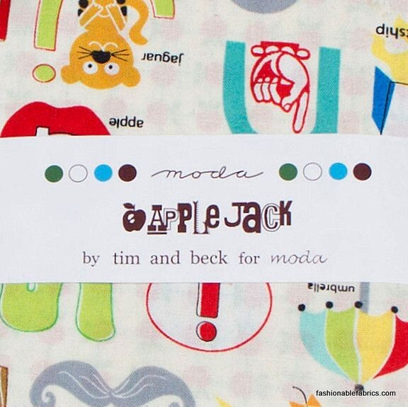 Apple jack -Tim and Beck fabric moda 5" charm Squares NEW