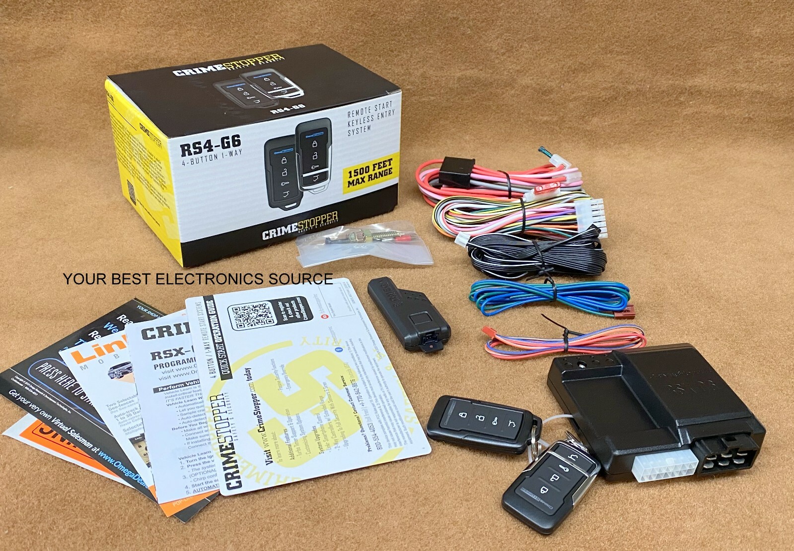 NEW Crimestopper RS4-G6 1-Way Remote Start System with Keyless Entry RS4G6