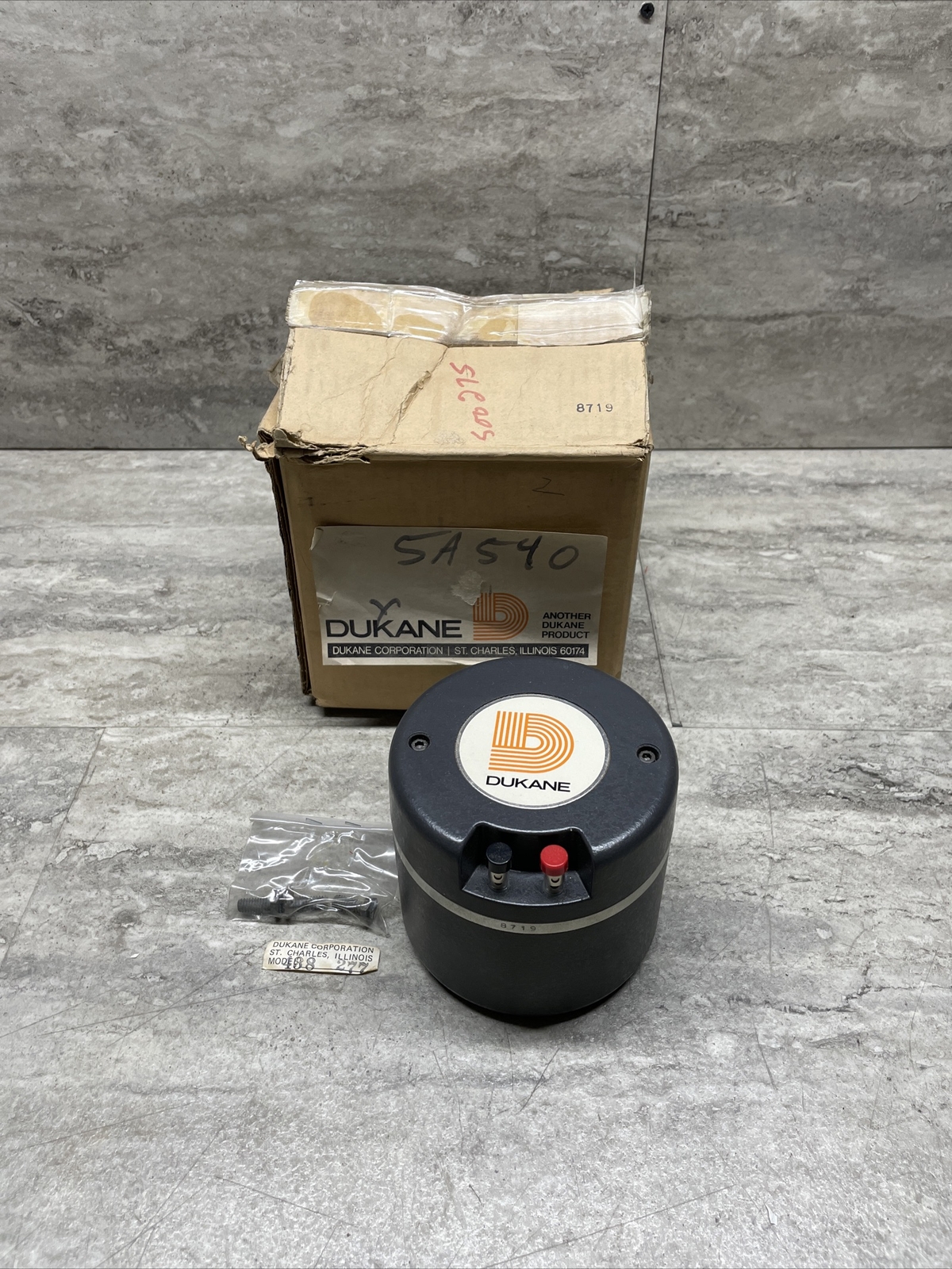 Dukane 5A540 Compression Driver / Speaker / Woofer, 11 Ohms, New Old Stock
