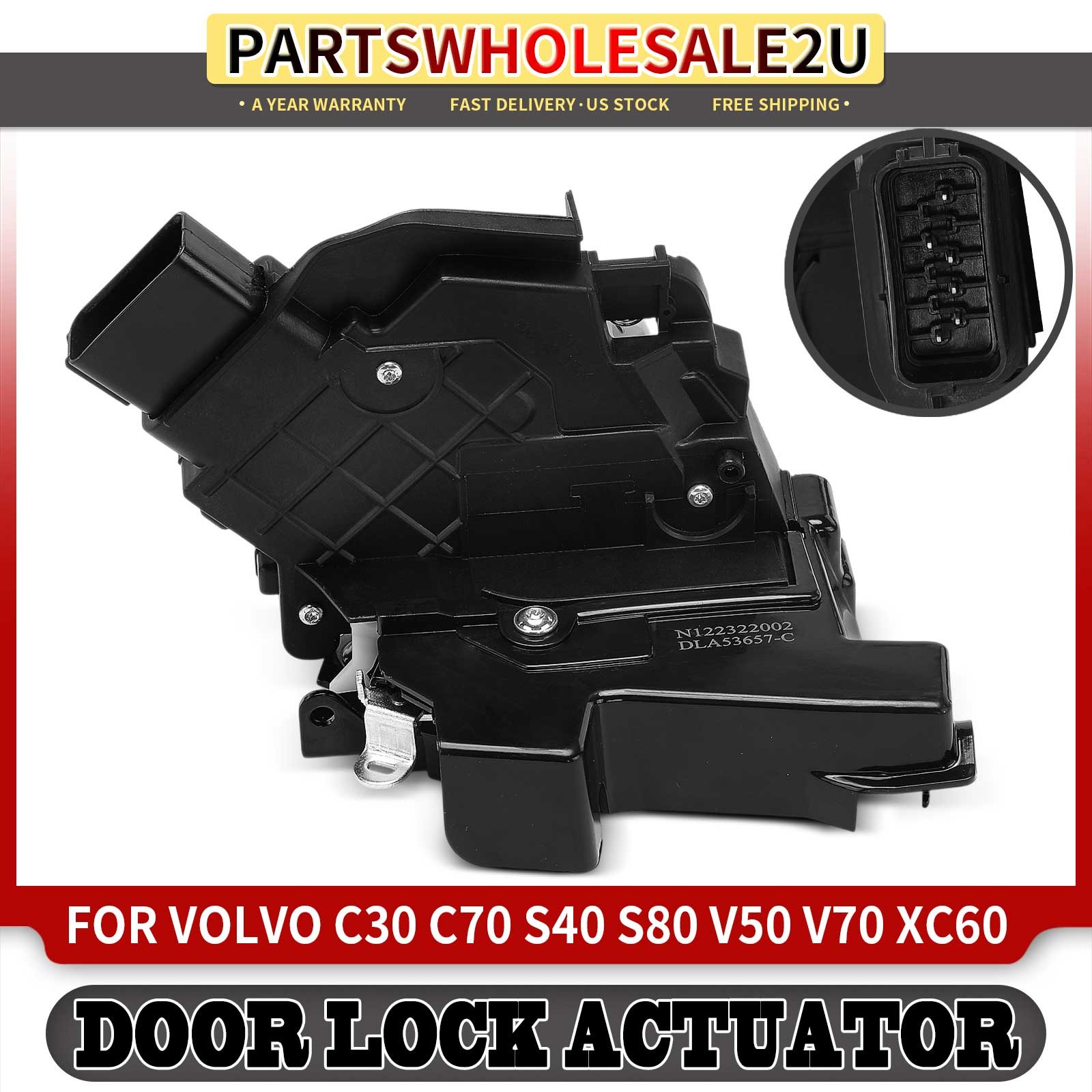 Front Left Side Door Lock Actuator for Volvo C30 C70 S40 S80 V50 V70 XC70 XC60