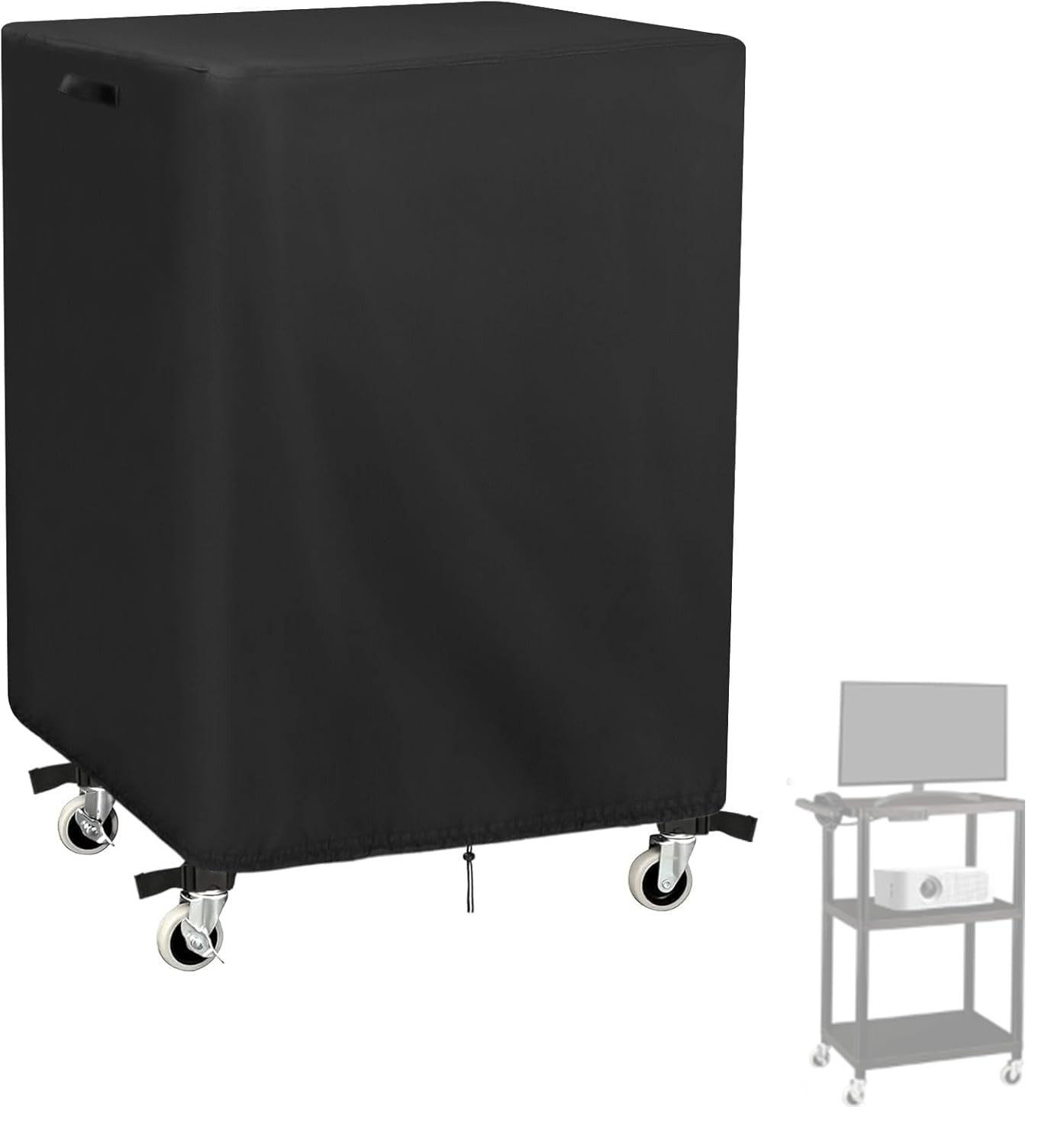 AV Cart Cover, Waterproof Rolling Media Cart Cover for Multi-Functional Media...