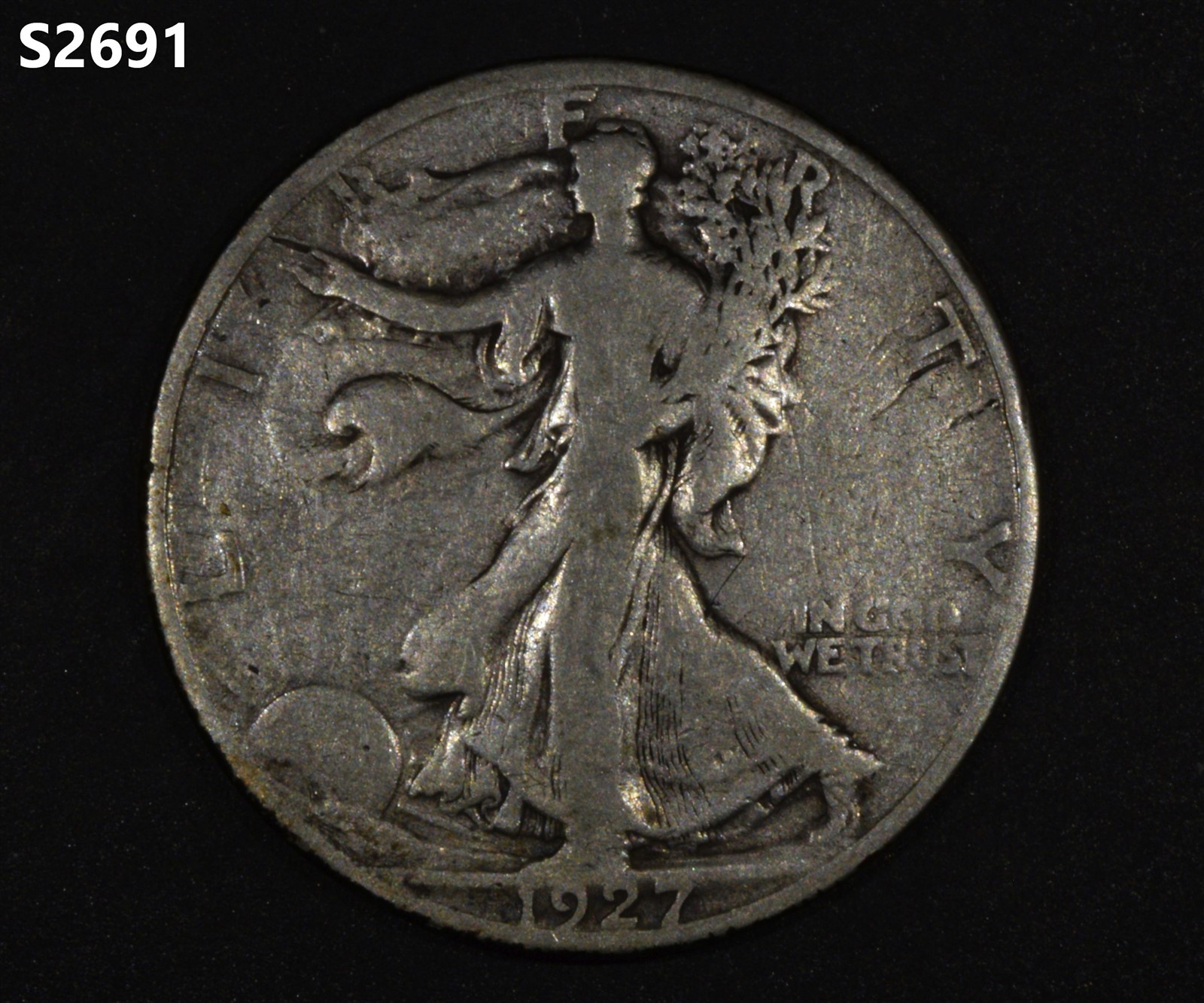 1927-S Liberty Walking Half Dollar "F"