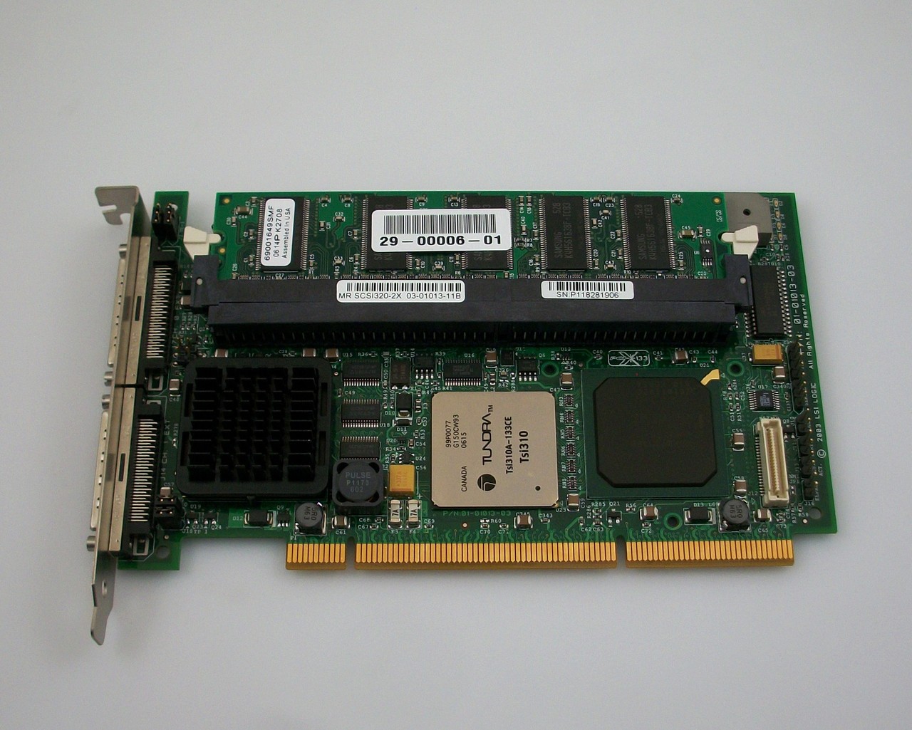 LSI Logic 01-01013-03 SCSI RAID Controller Card w/ 128MB Memory