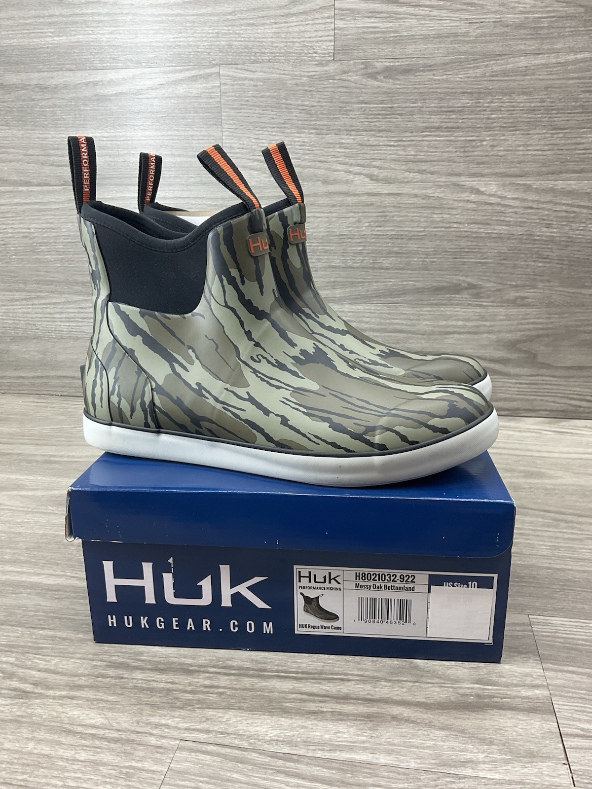 HUK Fishing Boot Rogue Wave Camo H8021032-922 Mossy Oak Bottomland Sz 10