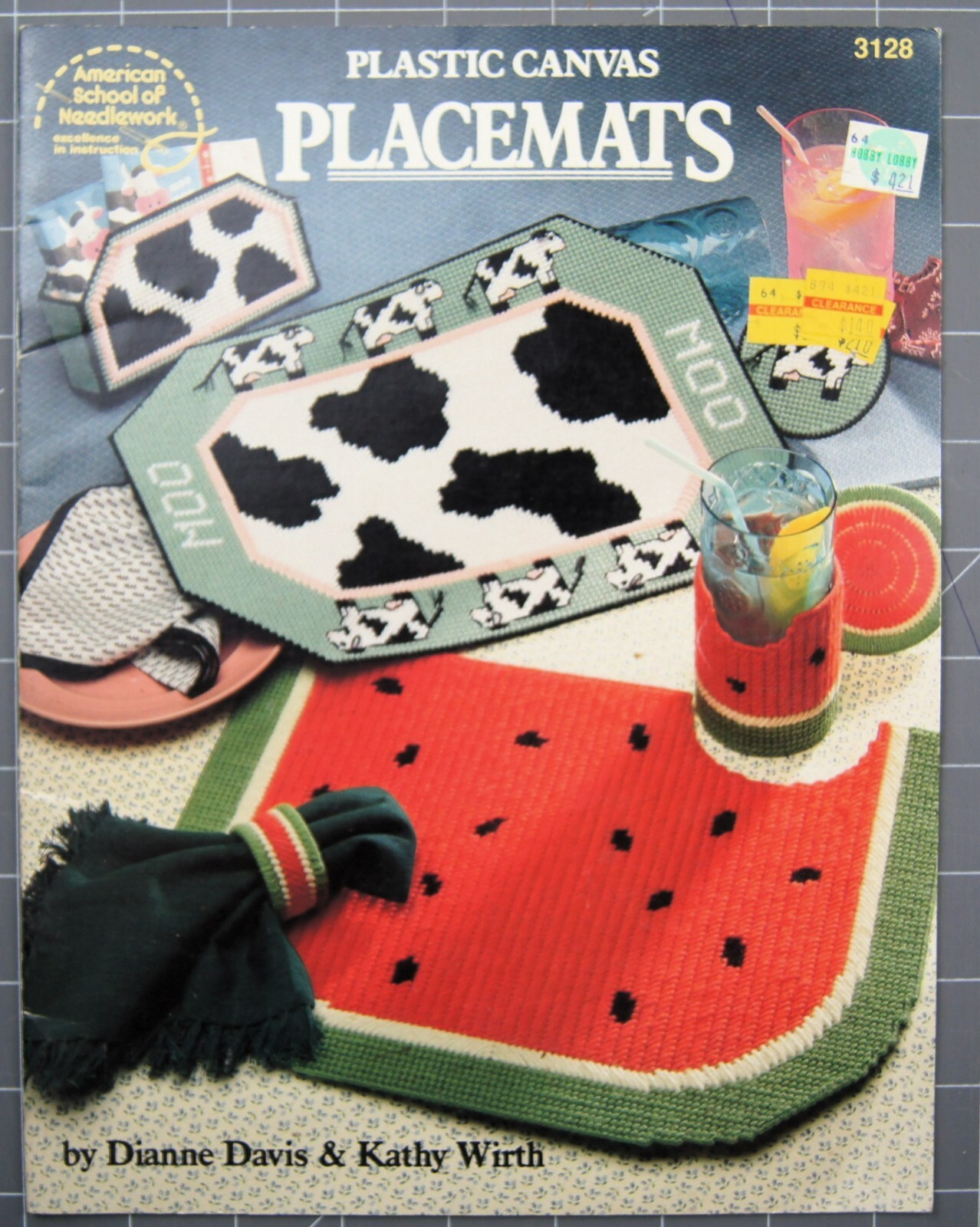 PLACEMATS  Plastic Canvas Leaflet American School of  Needlework #3128