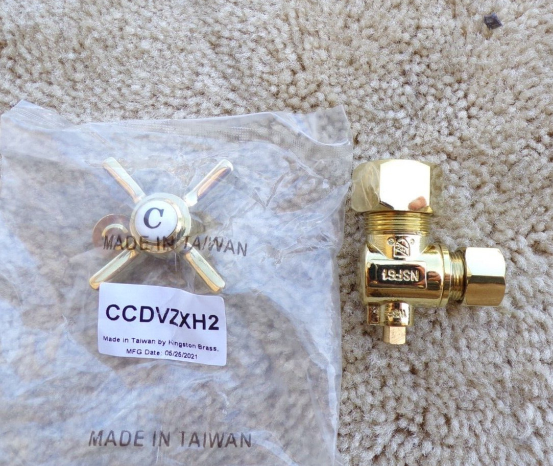 KINGSTON BRASS CC53302ZX Millennium 5/8 x 3/8-Inch OD Compression Angle; b15