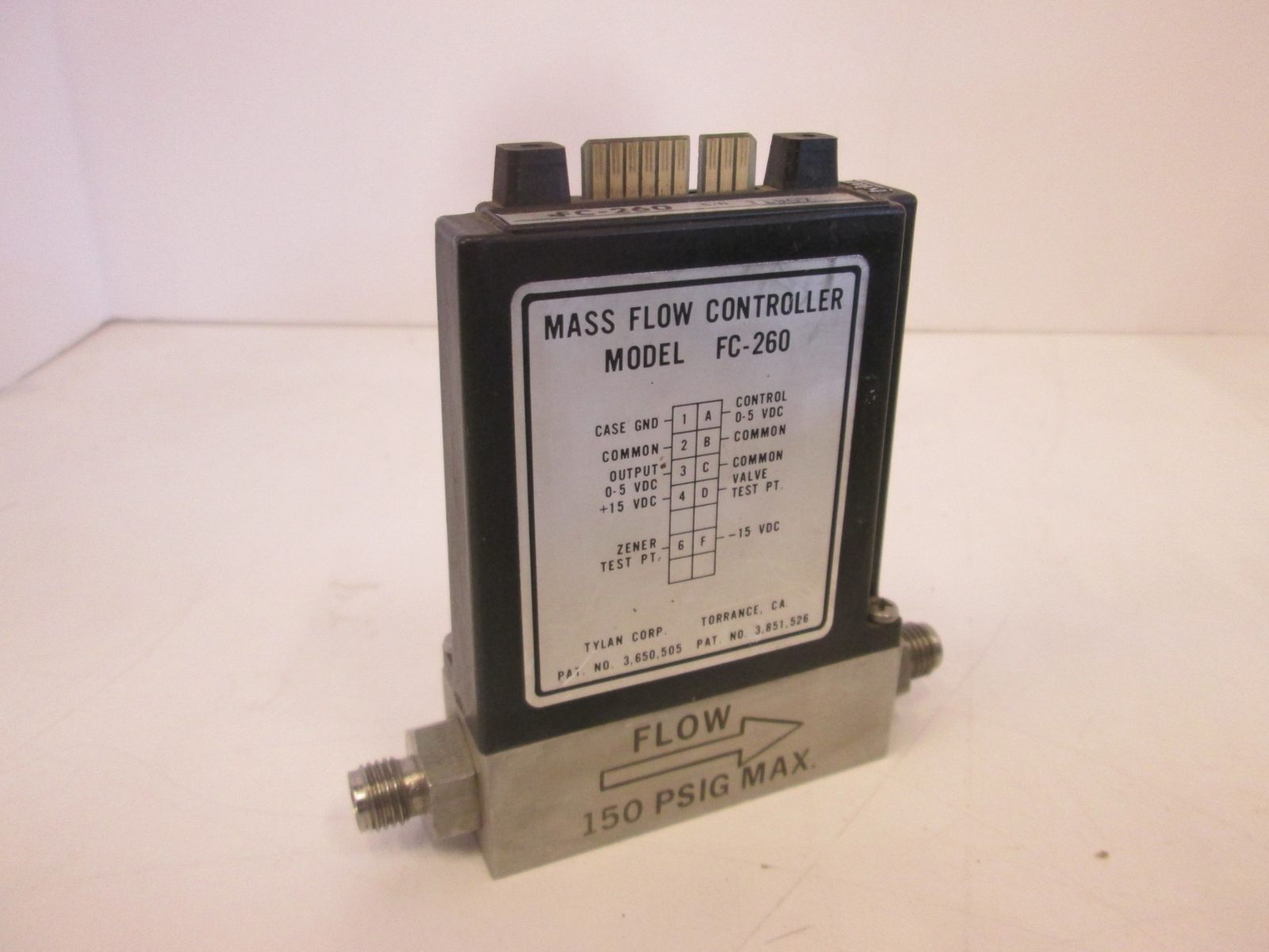 Tylan, FC-260, Mass Flow Controller, HCL, 100 SCCM, Used