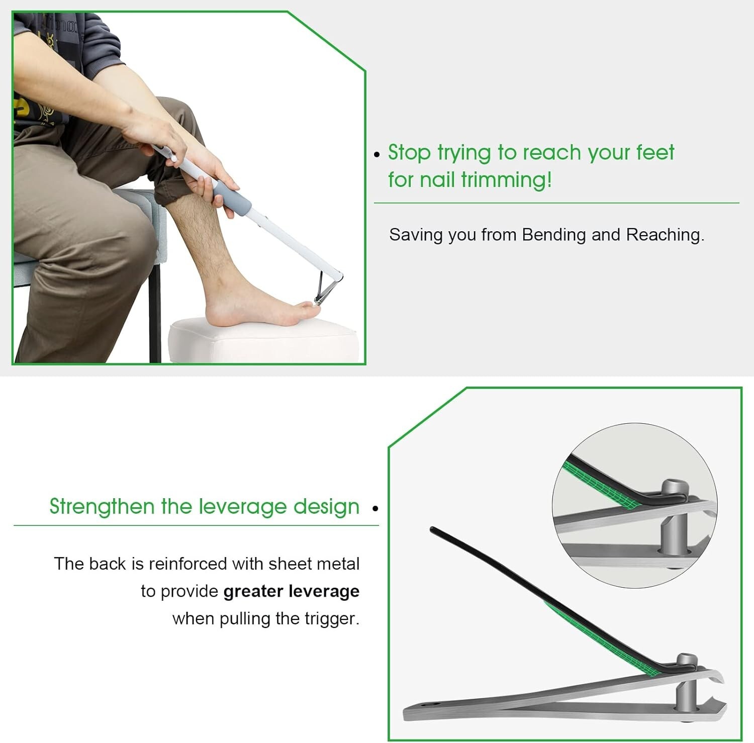 Adjustable Long Handle Toenail Clippers - Perfect For Seniors & Disability Needs