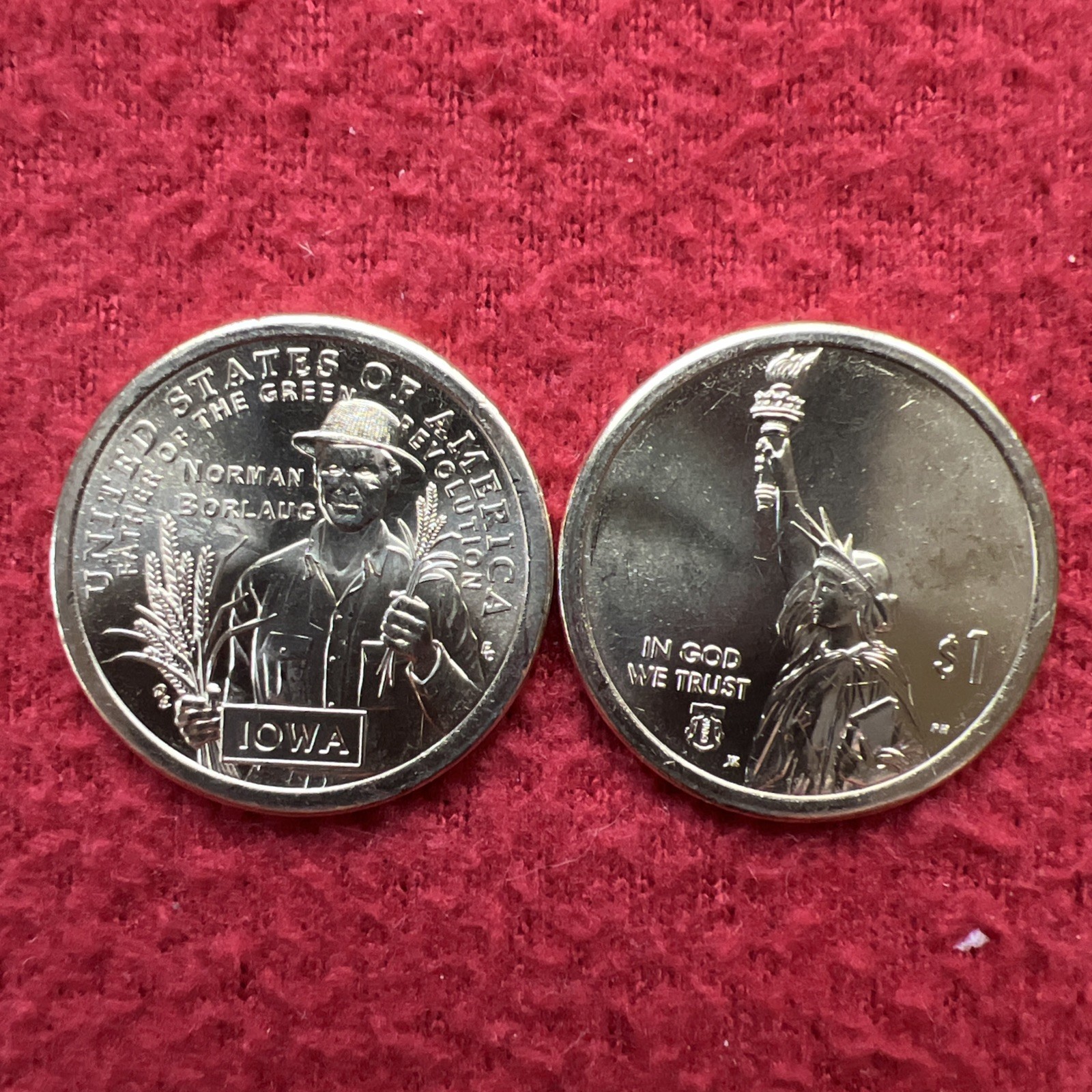 2026 P&D Both- Iowa Norman Borlaug $1 Dollar Coin UNC