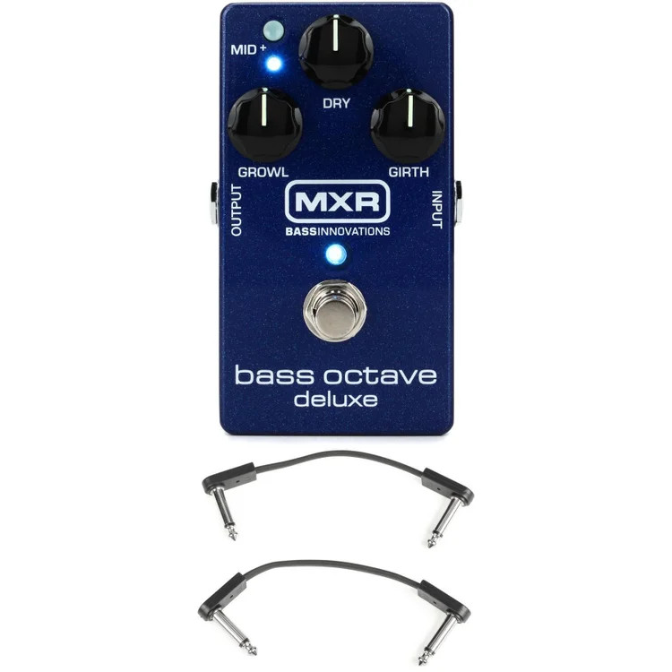 MXR M288 Bass Octave Deluxe Pedal with EBS Patch Cables
