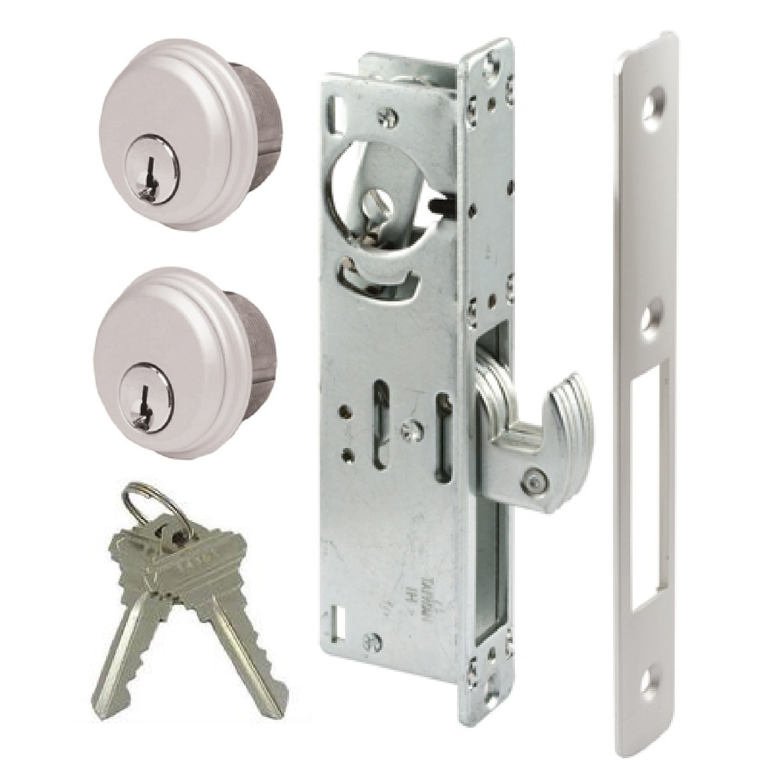 Keyed Hookbolt Set, Deadbolt, Double Keyed, Adams Rite, Aluminum 1-1/8" | Ada...