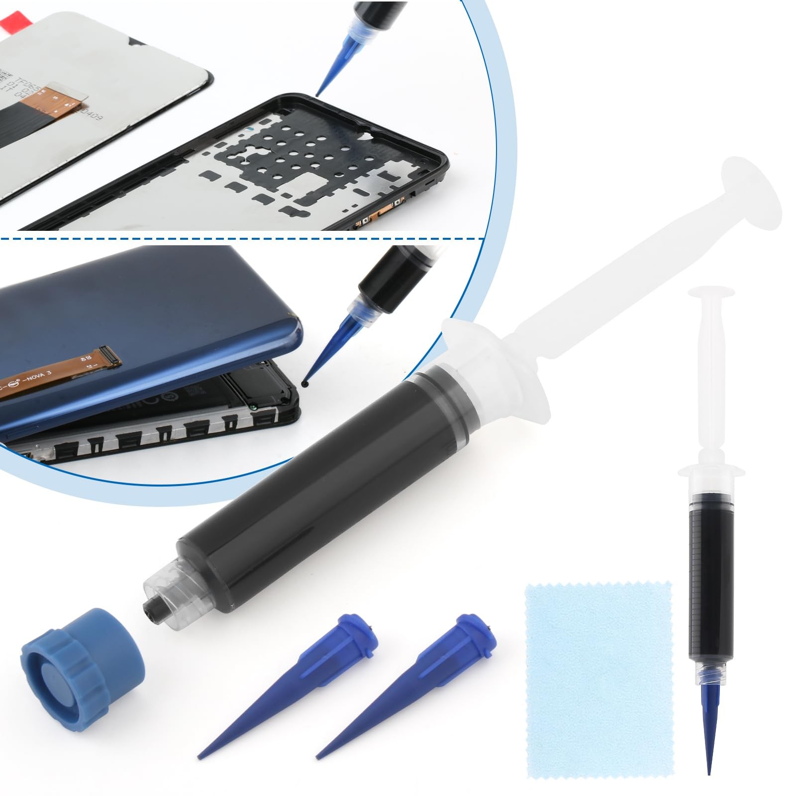 YWLRONG RTV Silicone Adhesive Glue Clear for Phone Screen Replacement Repair