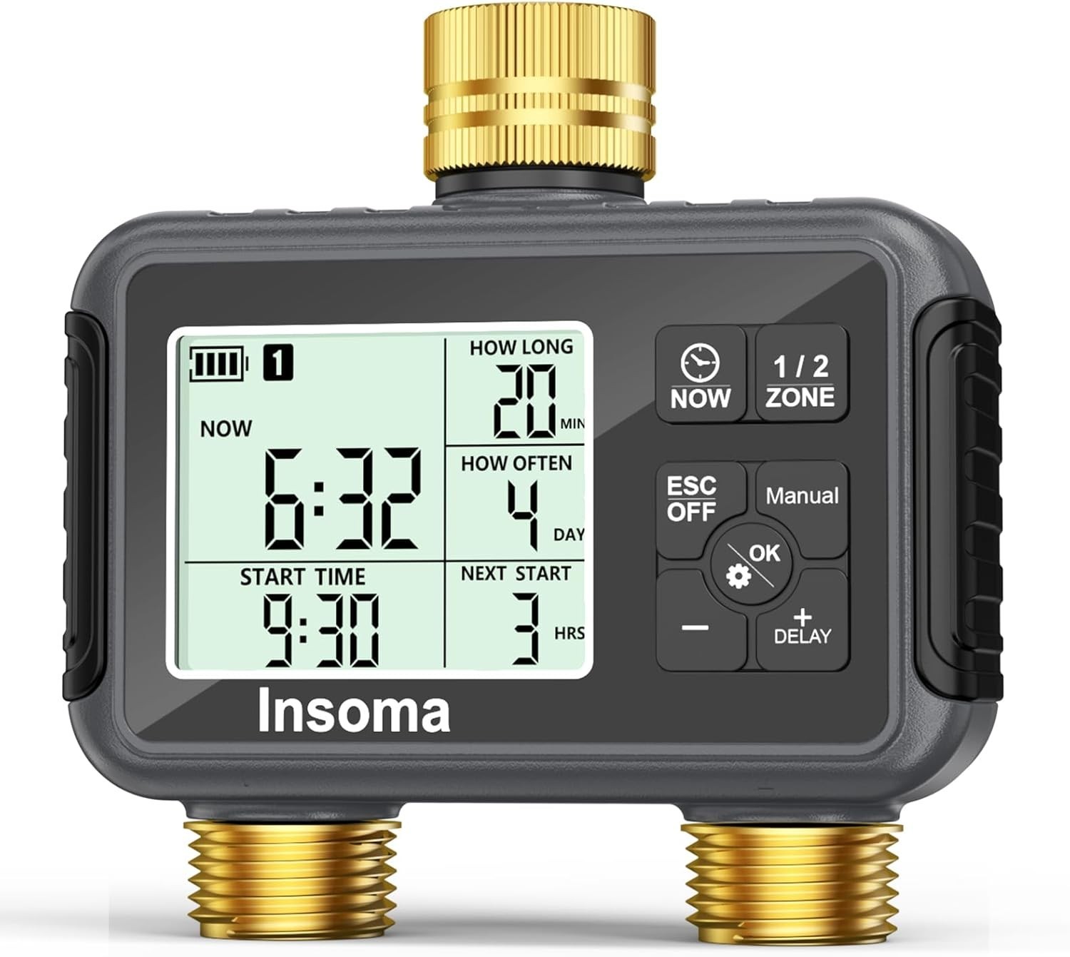 Smart 2-Zone Waterproof Hose Timer with LCD for Efficient Garden Irrigation