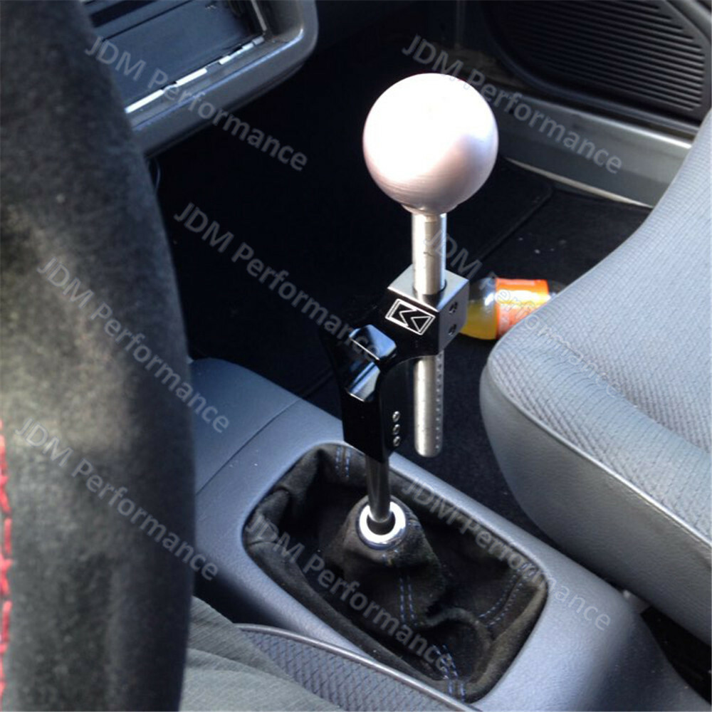 Black Aluminum Shift Knob Extender Adjustable Shifter Lever Extension
