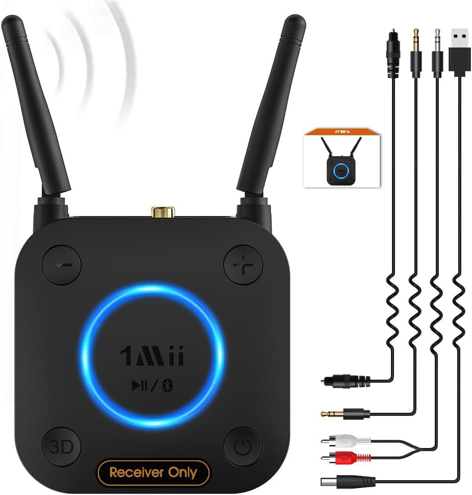 1Mii B06Pro Long Range Bluetooth 5.3 Receiver HiFi Wireless Audio Adapter