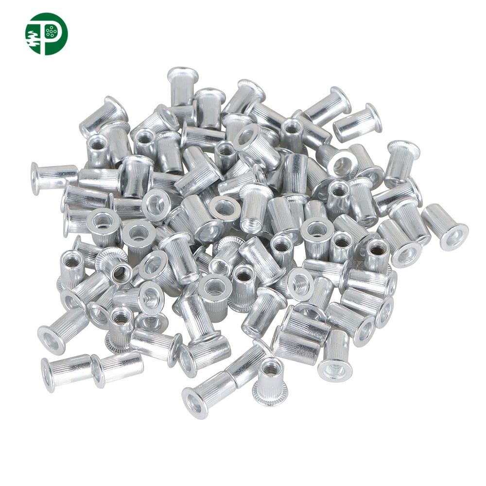 100 Pack 10-24 Aluminum Flange Nutserts Rivet Nut Rivnut Nutsert US NEW