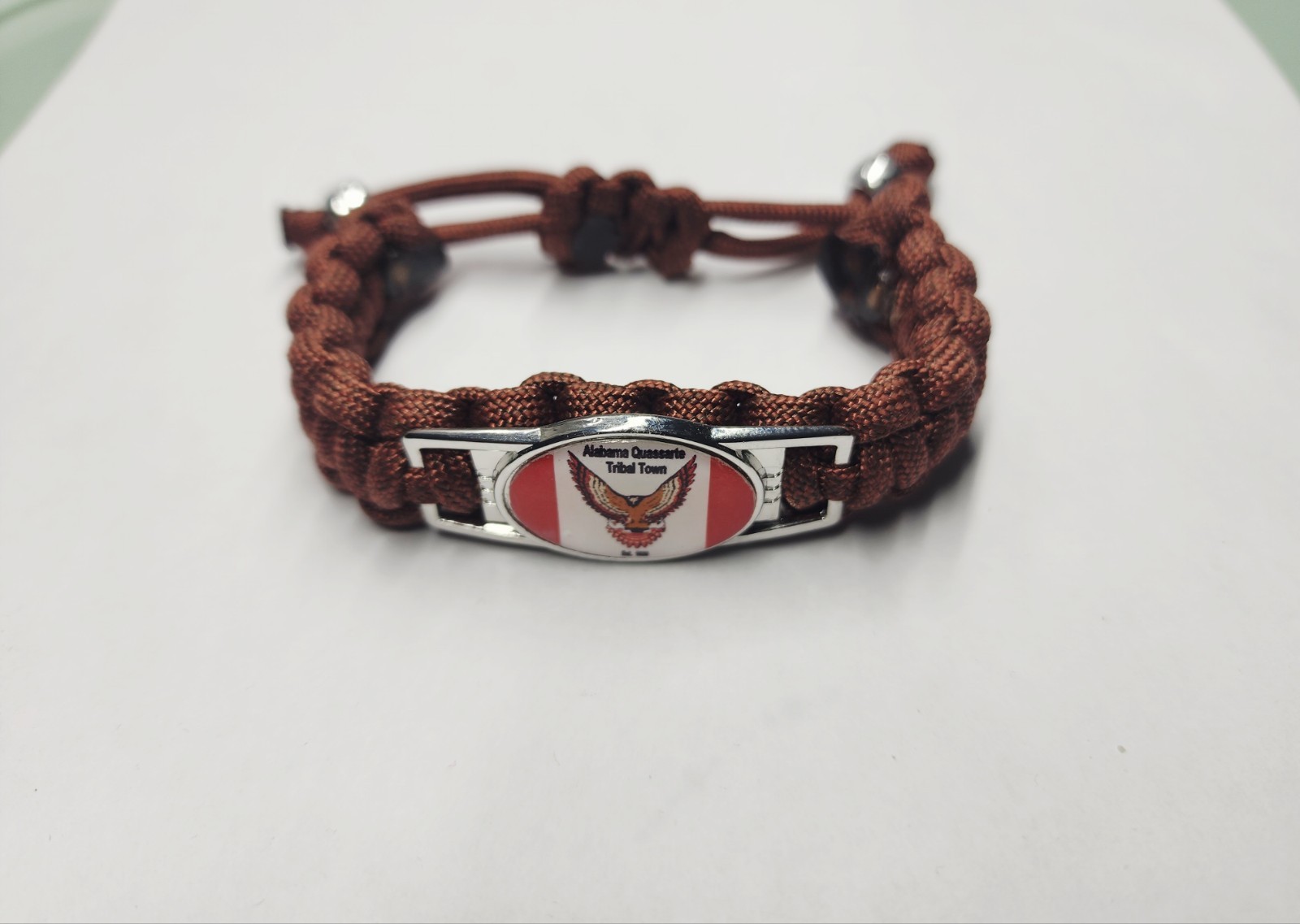 Alabama-Quassarte Tribal Town Flag Adjustable Charm Bracelet Native American