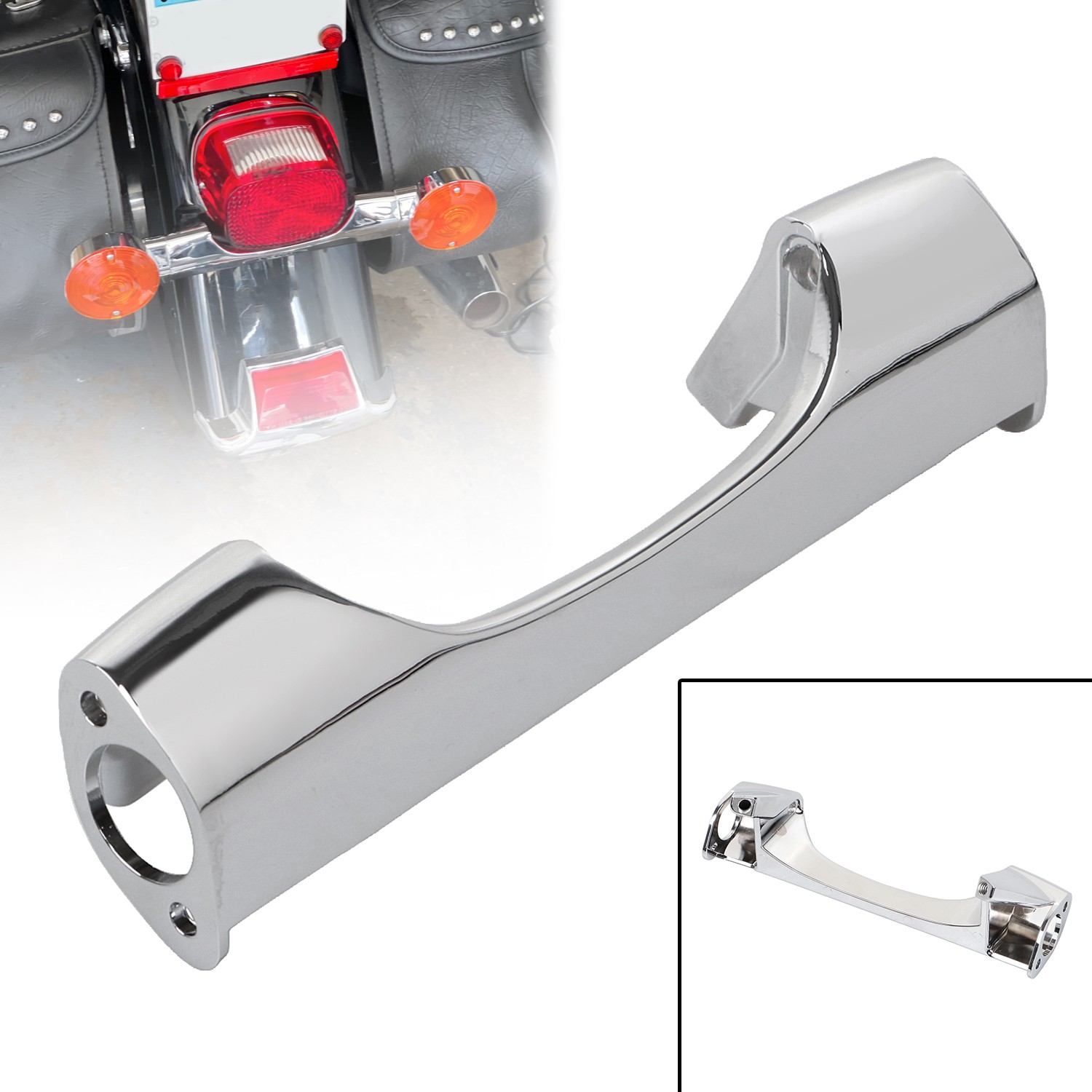 Rear 7.5" Short Mount Turn Signal Light Bar Bracket For Harley Softail Fat Boy
