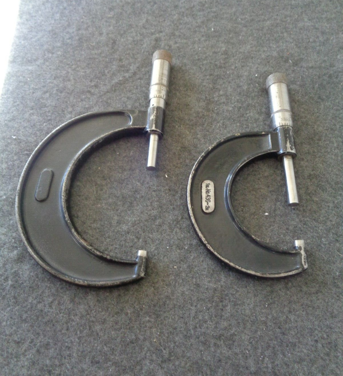 2 - Vintage L.S. Starrett Outside Micrometers